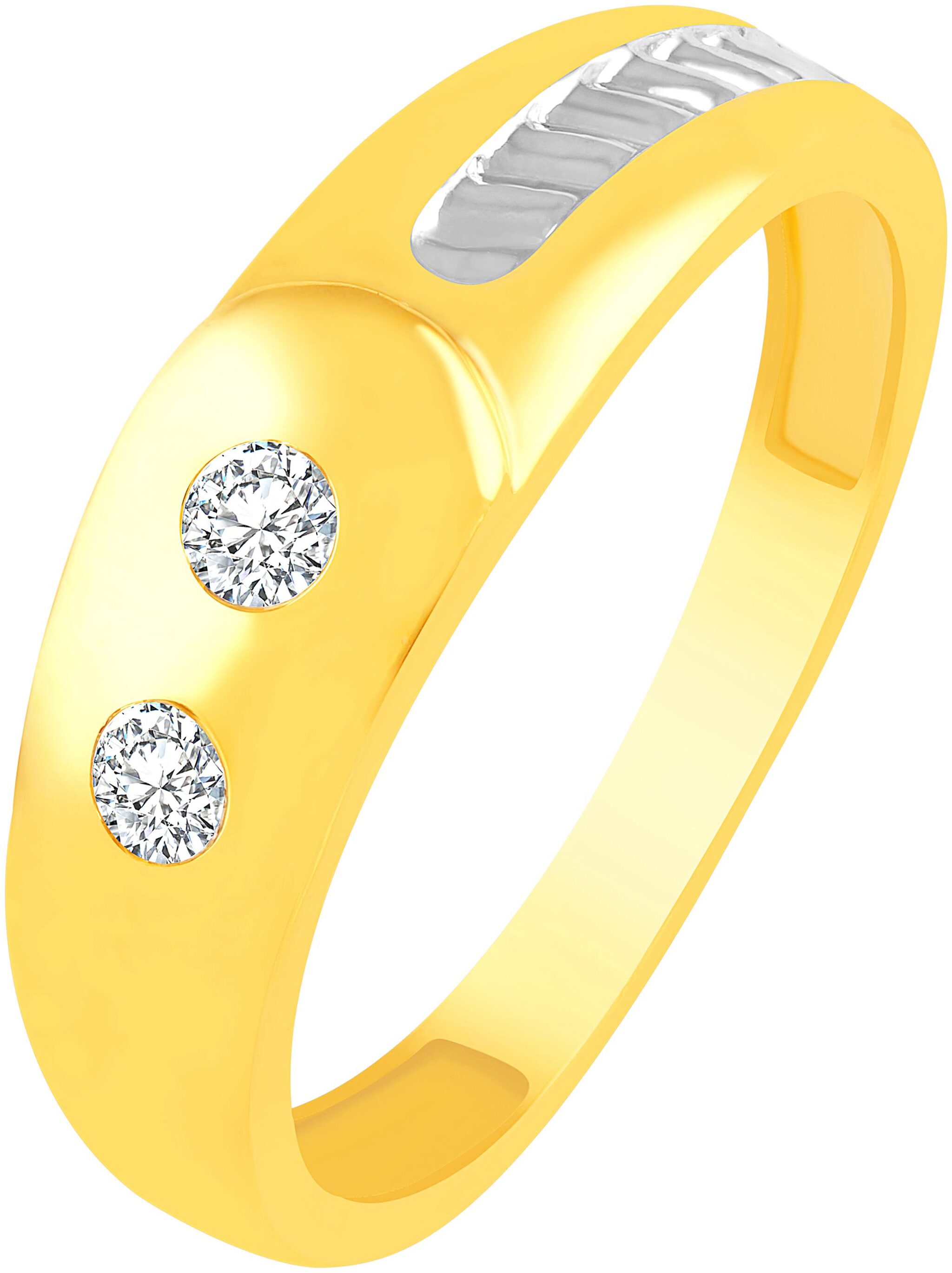 

NETRA CREATION Couple Solitaire Gold Plated Alloy Barss Cubic Zirconia Finger Ring for Women NFR459G