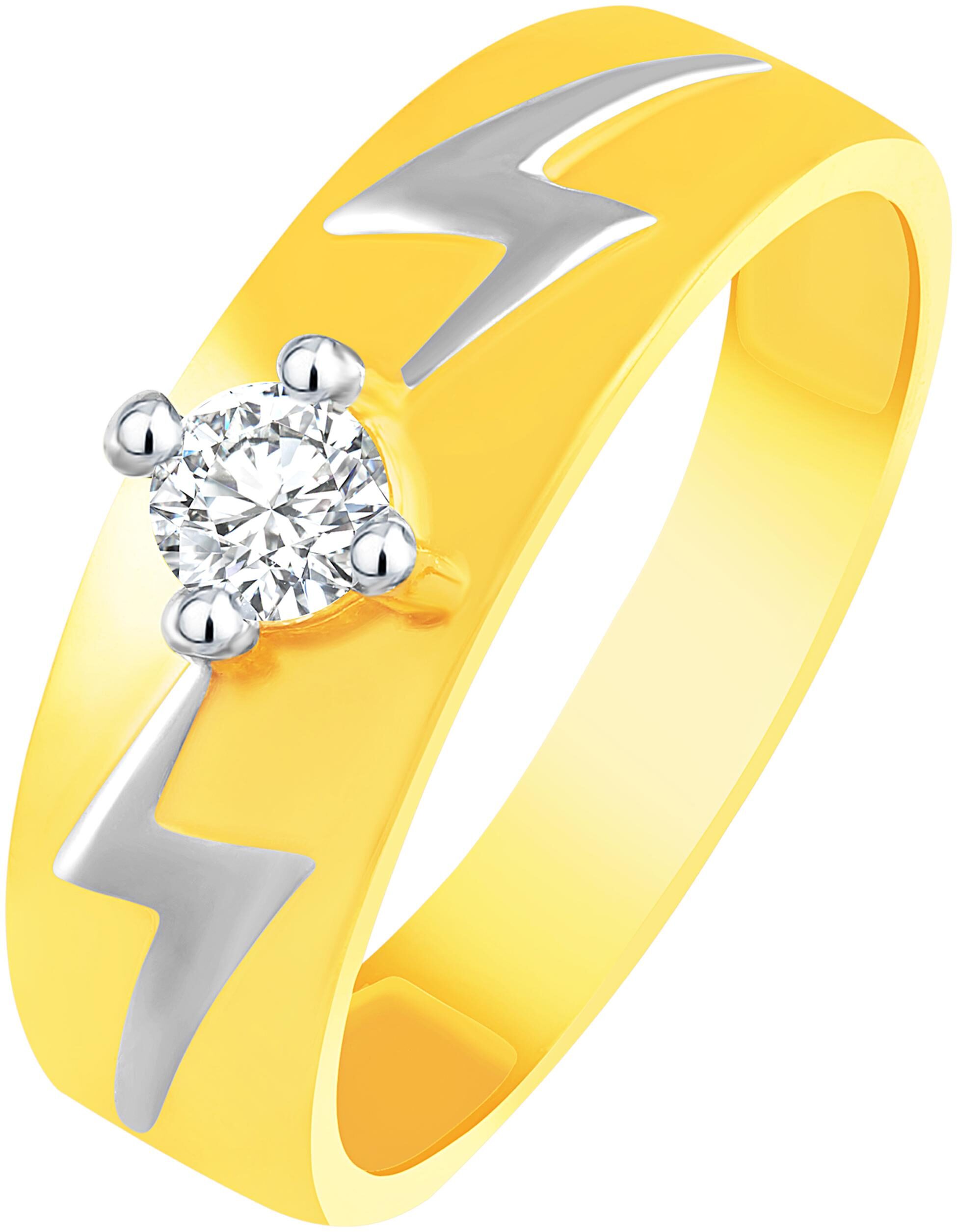 

NETRA CREATION Wavy Pattern Gold Plated Alloy Barss Cubic Zirconia Finger Ring for Women NFR467G