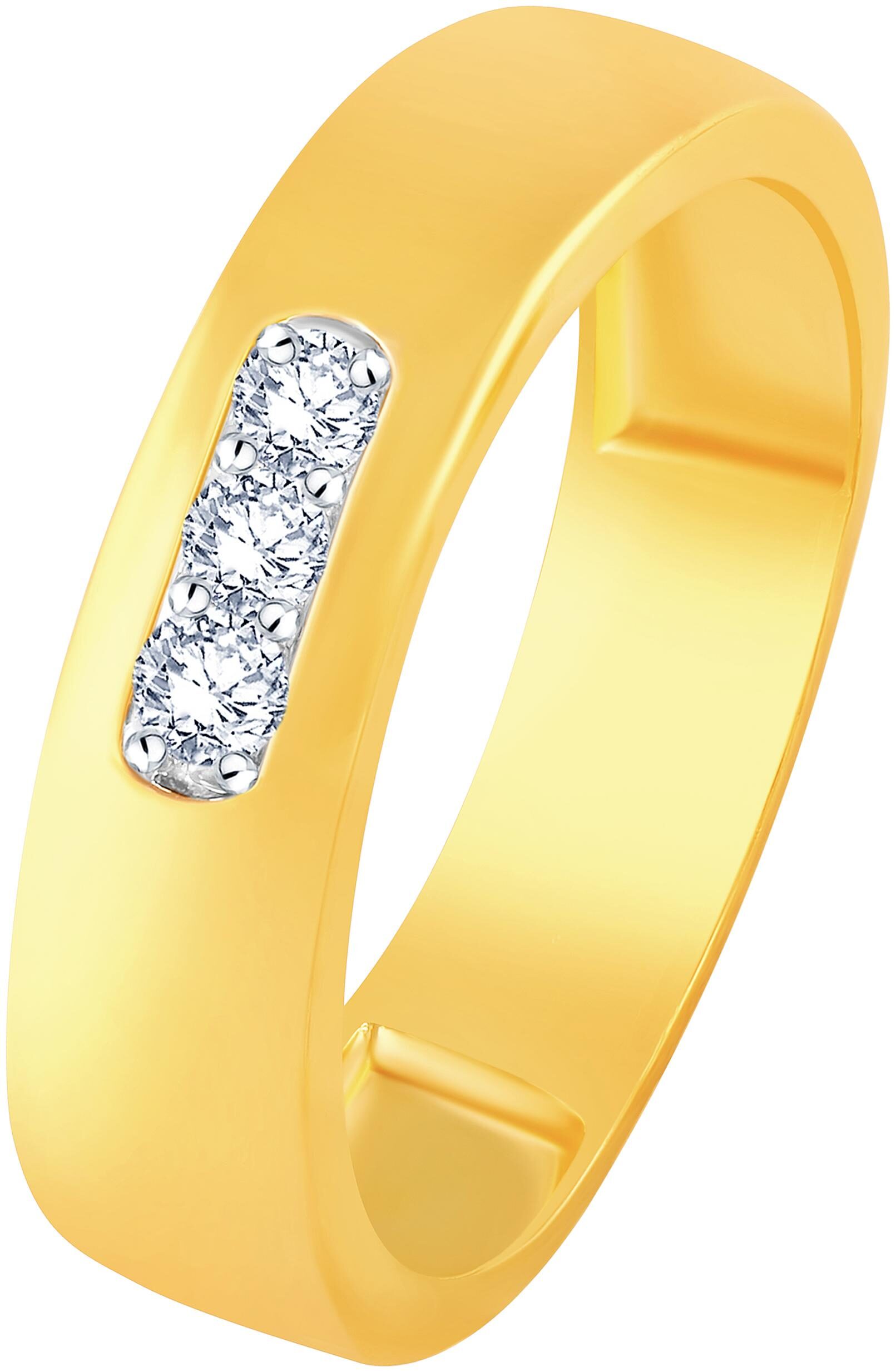 

NETRA CREATION Cultured Multiple Solitaire Gold Plated Alloy Barss Cubic Zirconia Finger Ring for Women NFR462G