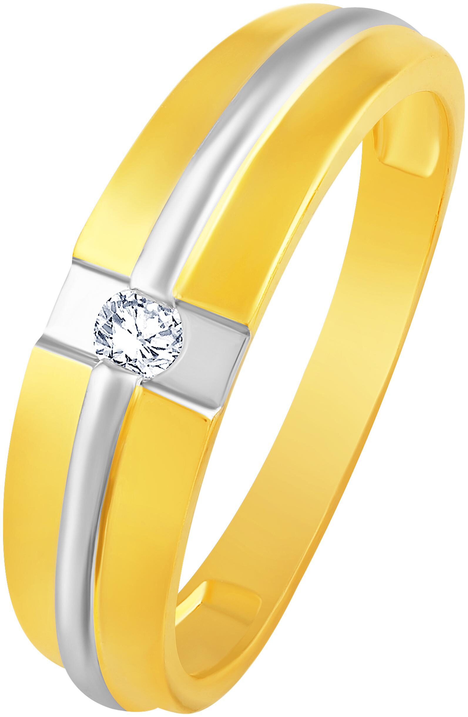 

NETRA CREATION Simple Single Solitaire Gold Plated Alloy Barss Cubic Zirconia Finger Ring for Women NFR463G