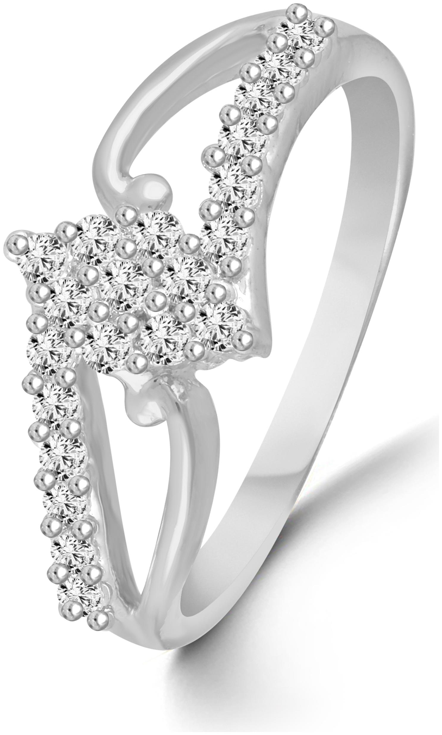 

NETRA CREATION Charm Rhodium Plated alloy Brass Cubic Zirconia Finger Ring for Women NFR515R