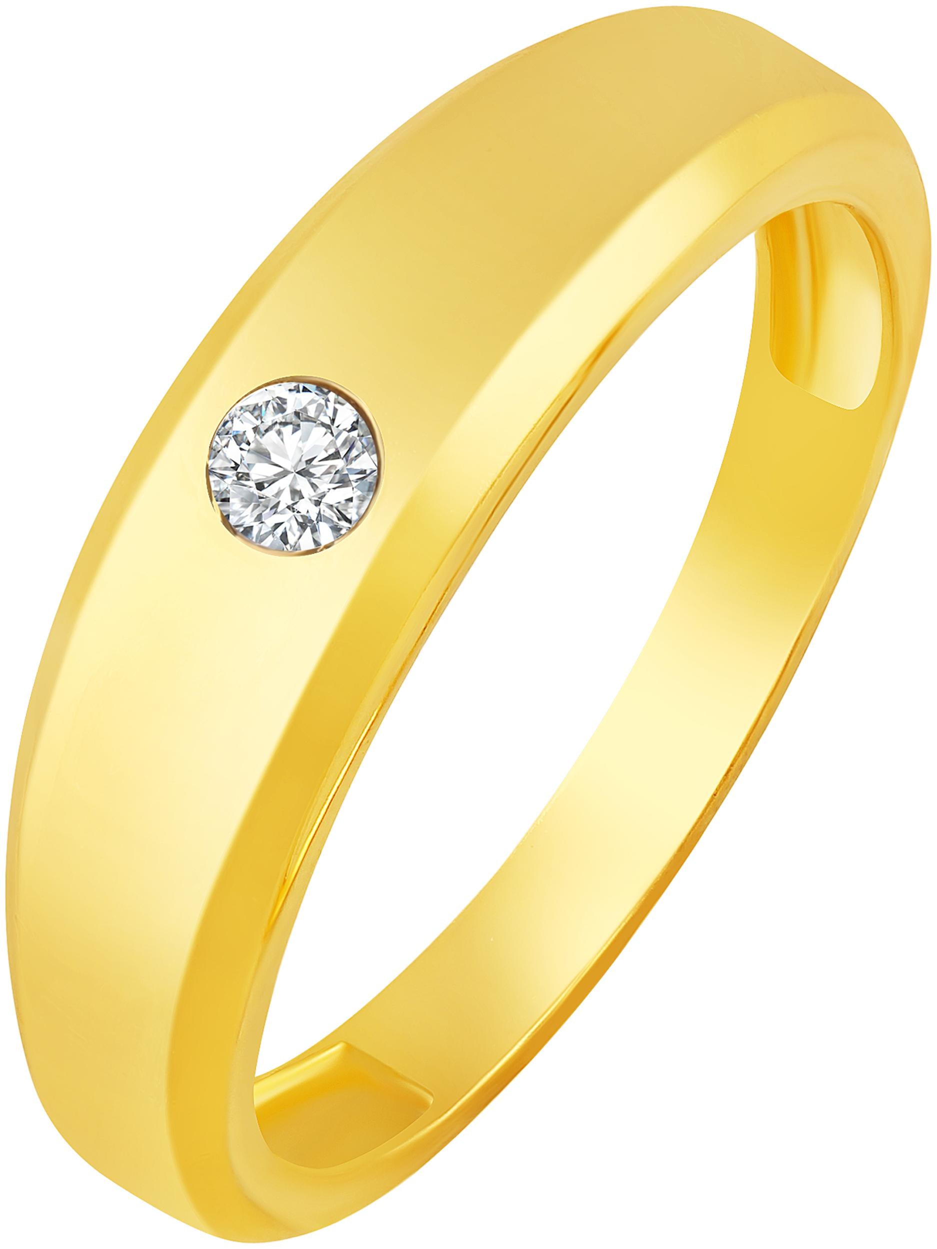 

NETRA CREATION Simple Single Solitaire Gold Plated Alloy Barss Cubic Zirconia Finger Ring for Women NFR499G