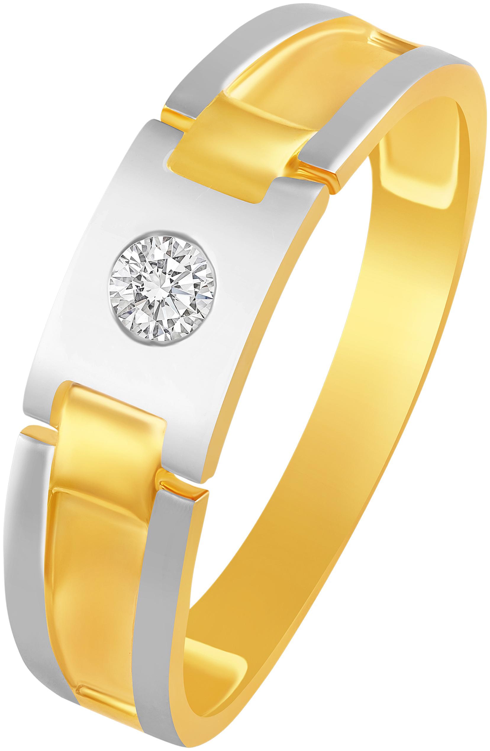 

NETRA CREATION Band Solitaire Gold Plated Alloy Barss Cubic Zirconia Finger Ring for Women NFR445G