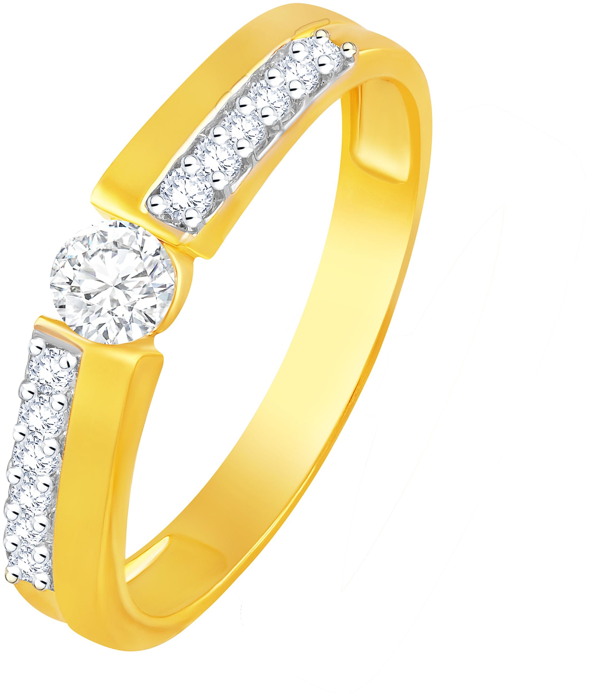 

NETRA CREATION Single Solitaire Gold Plated Alloy Barss Cubic Zirconia Finger Ring for Women NFR484G
