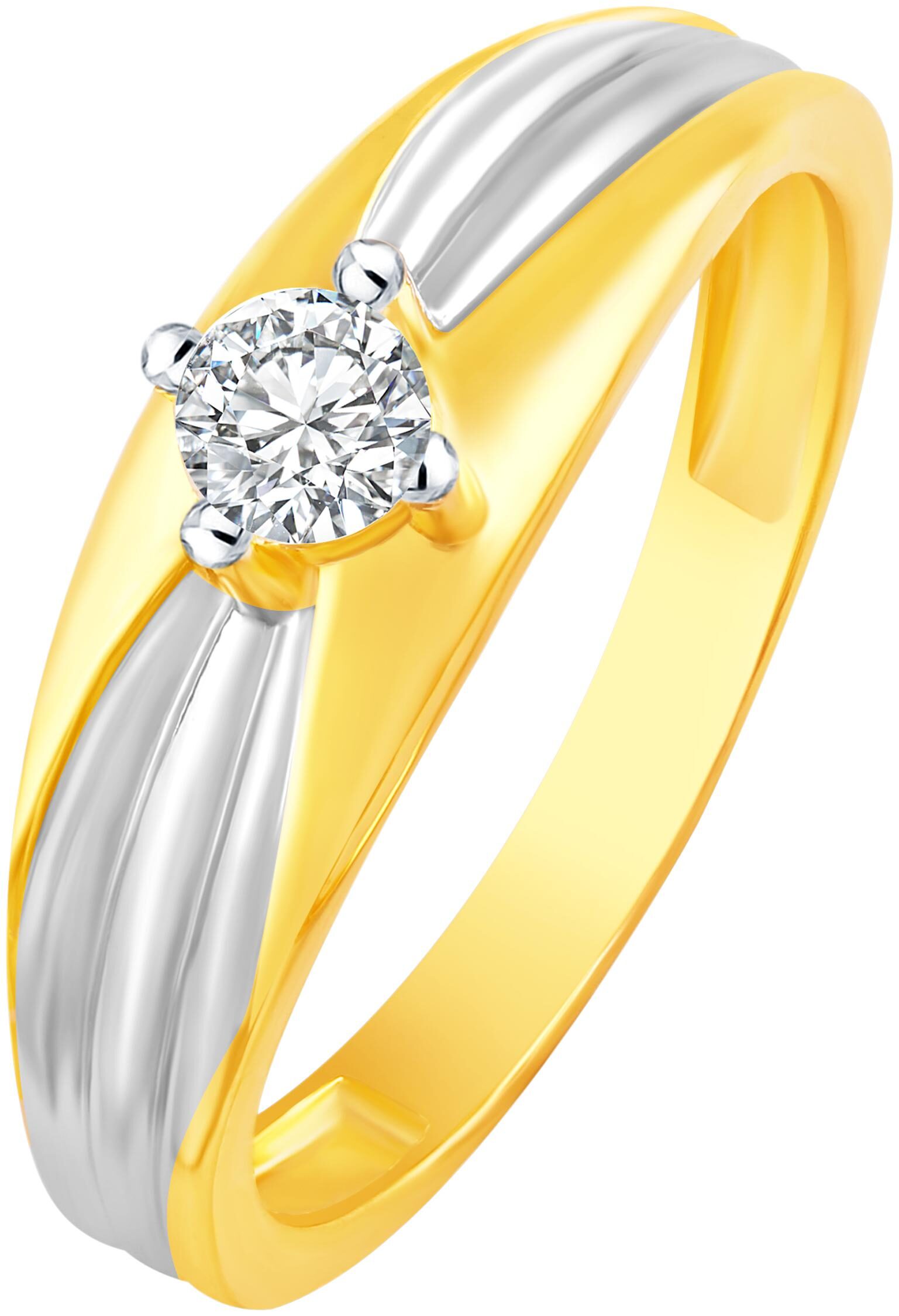 

NETRA CREATION Bonded Single Solitaire Gold Plated Alloy Barss Cubic Zirconia Finger Ring for Women NFR494G