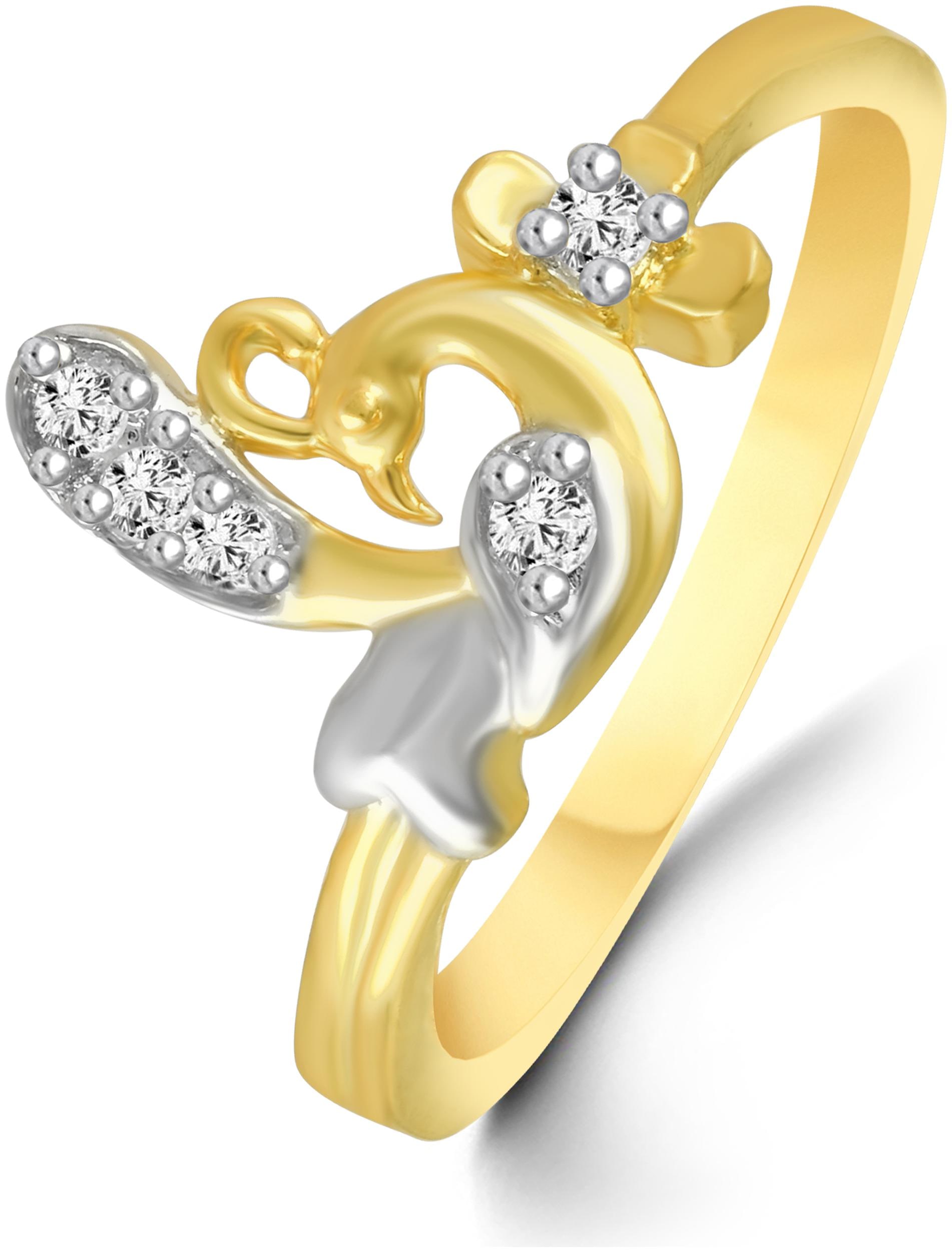 

NETRA CREATION Mayur Peacock Gold Plated alloy Brass Cubic Zirconia Finger Ring for Women NFR517G
