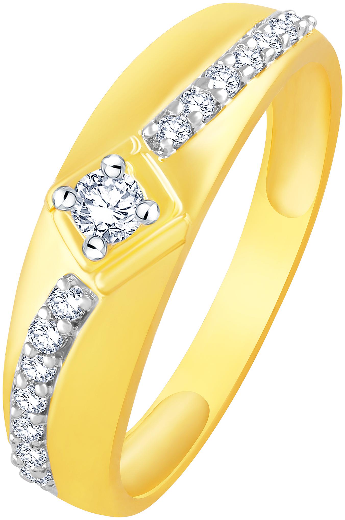 

NETRA CREATION Center Single Solitaire Gold Plated Alloy Brass Cubic Zirconia Finger Ring for Women NFR518G