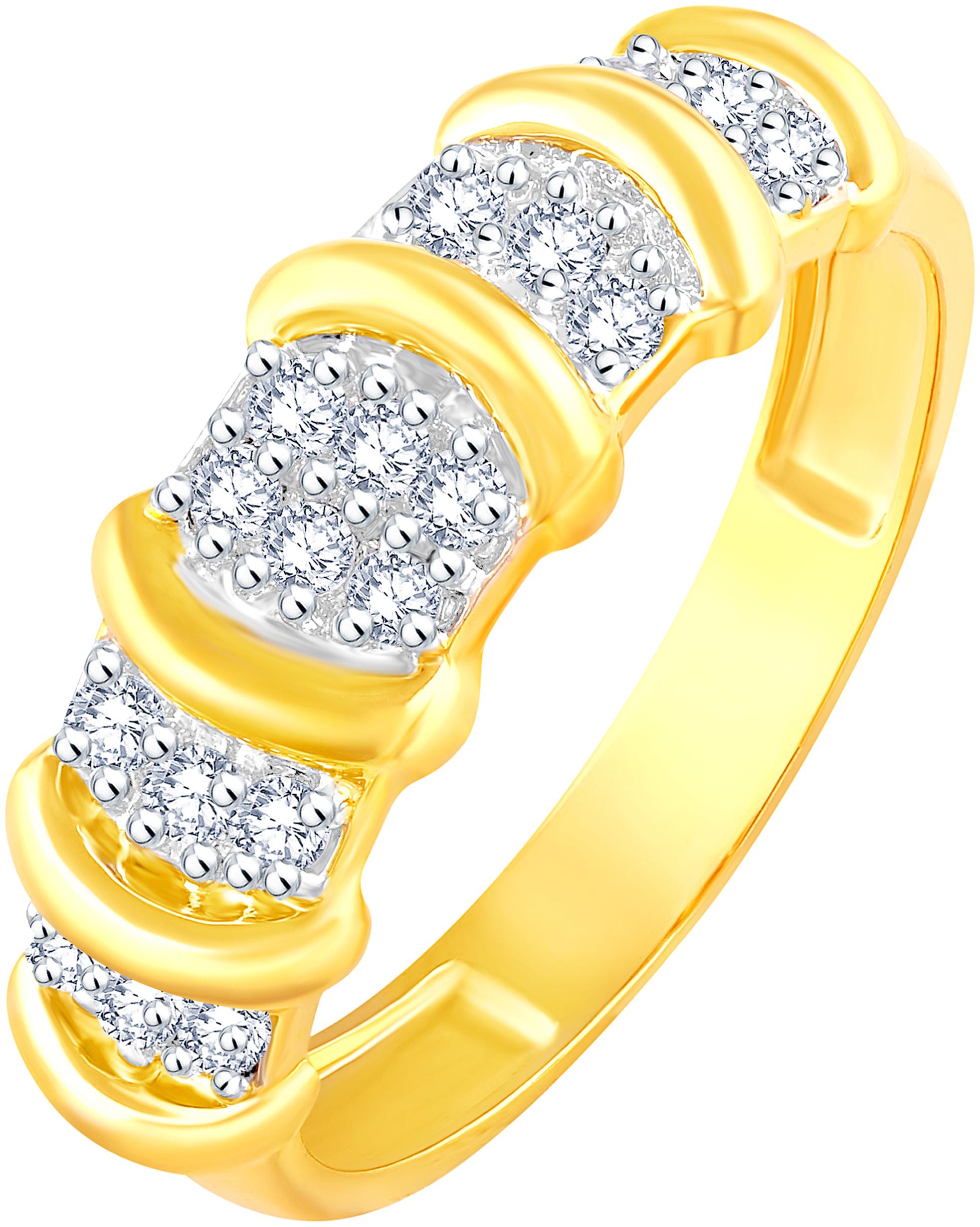 

NETRA CREATION Royal Look Gold Plated Alloy Barss Cubic Zirconia Finger Ring for Women NFR469G