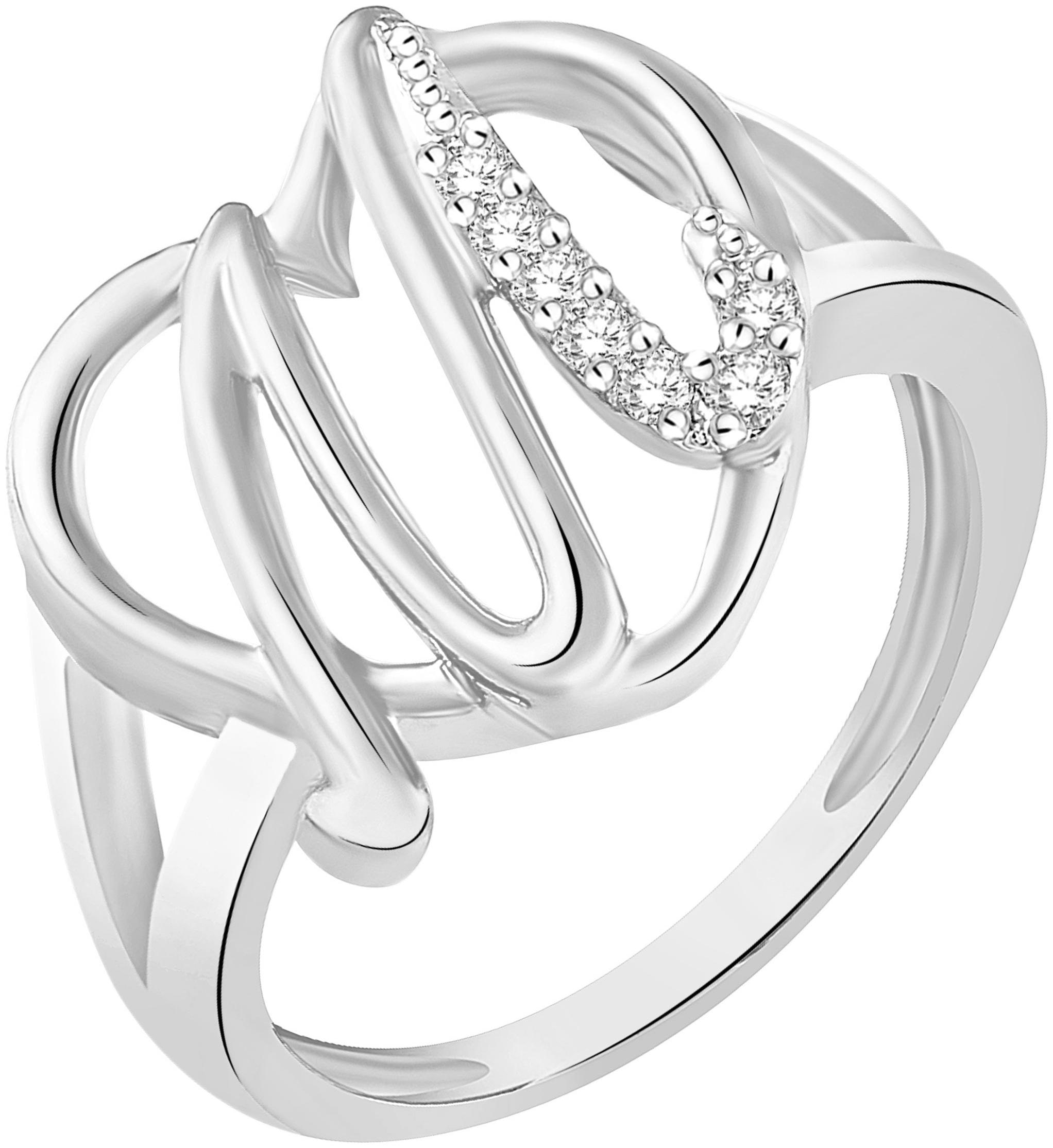 

NETRA CREATION Jewels Stylish Initial Heart M Gold Plated Brass Cubic Zirconia Alphabet Ring for Women Girls NAFR230R