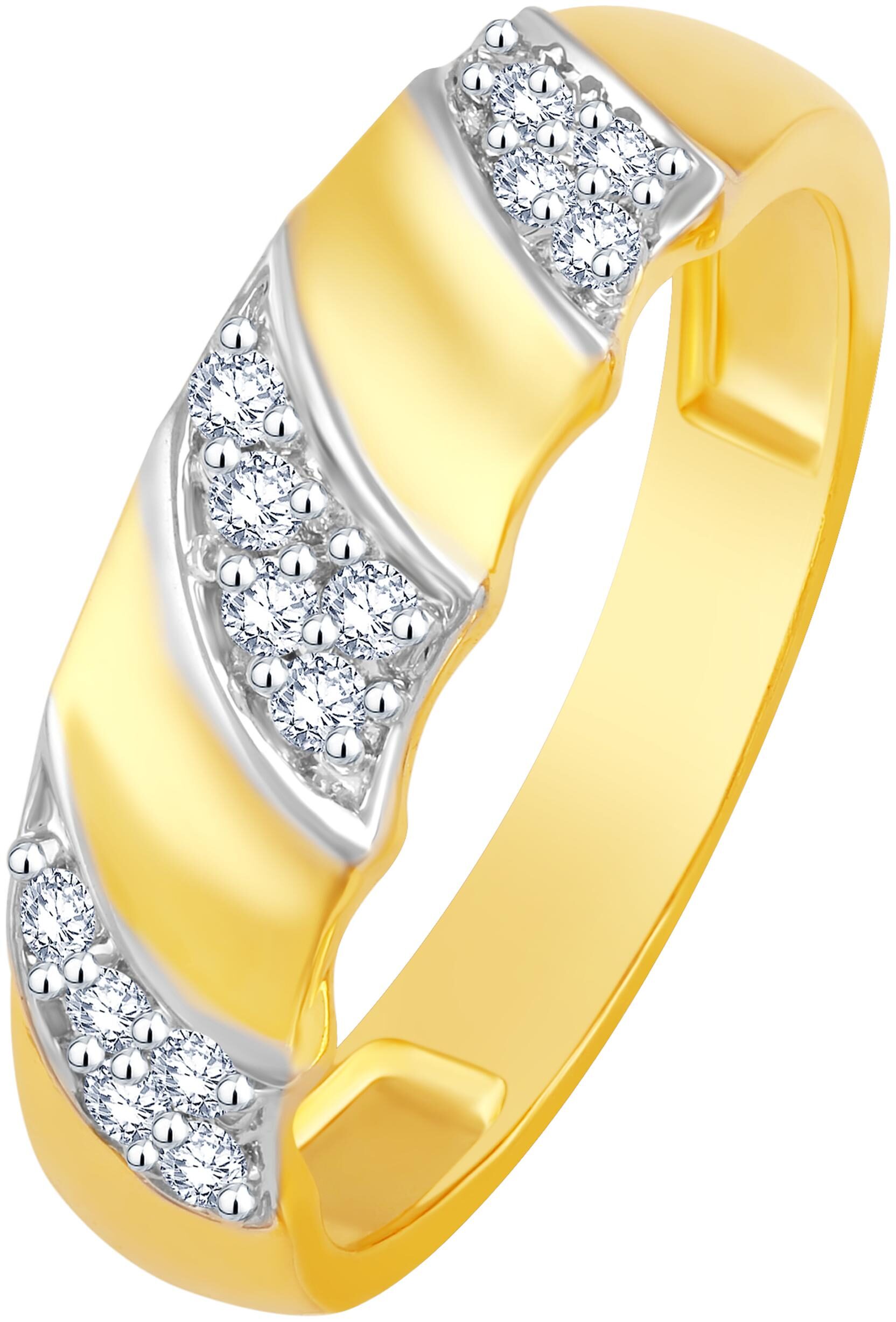 

NETRA CREATION Royal Look Gold Plated Alloy Barss Cubic Zirconia Finger Ring for Women NFR479G