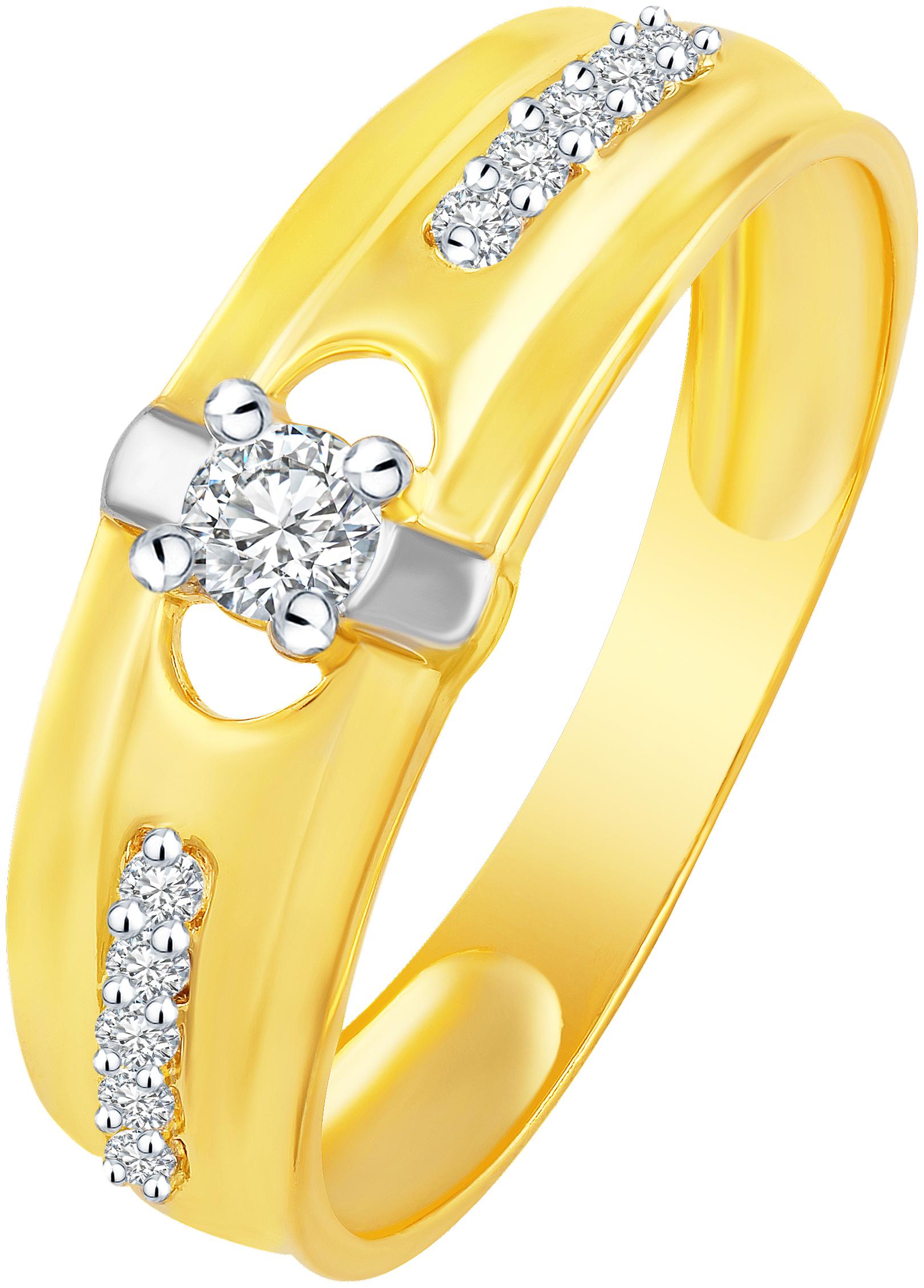 

NETRA CREATION Single Solitaire Gold Plated Alloy Barss Cubic Zirconia Finger Ring for Women NFR448G