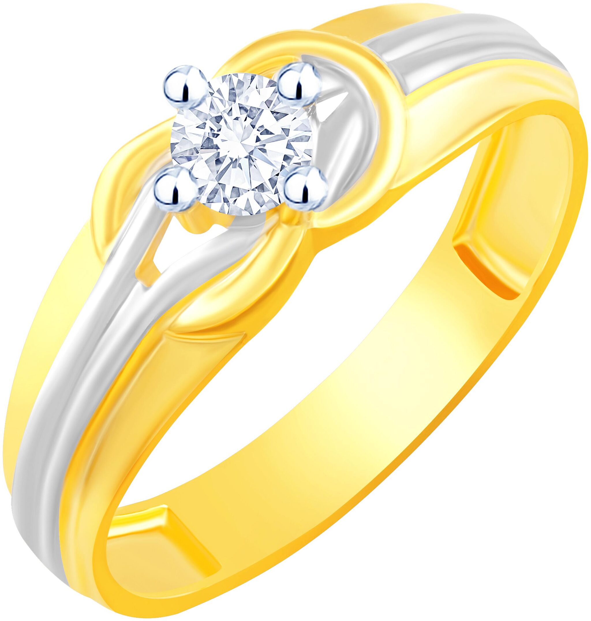 

NETRA CREATION Single Solitaire Gold Plated Alloy Barss Cubic Zirconia Finger Ring for Women NFR440G