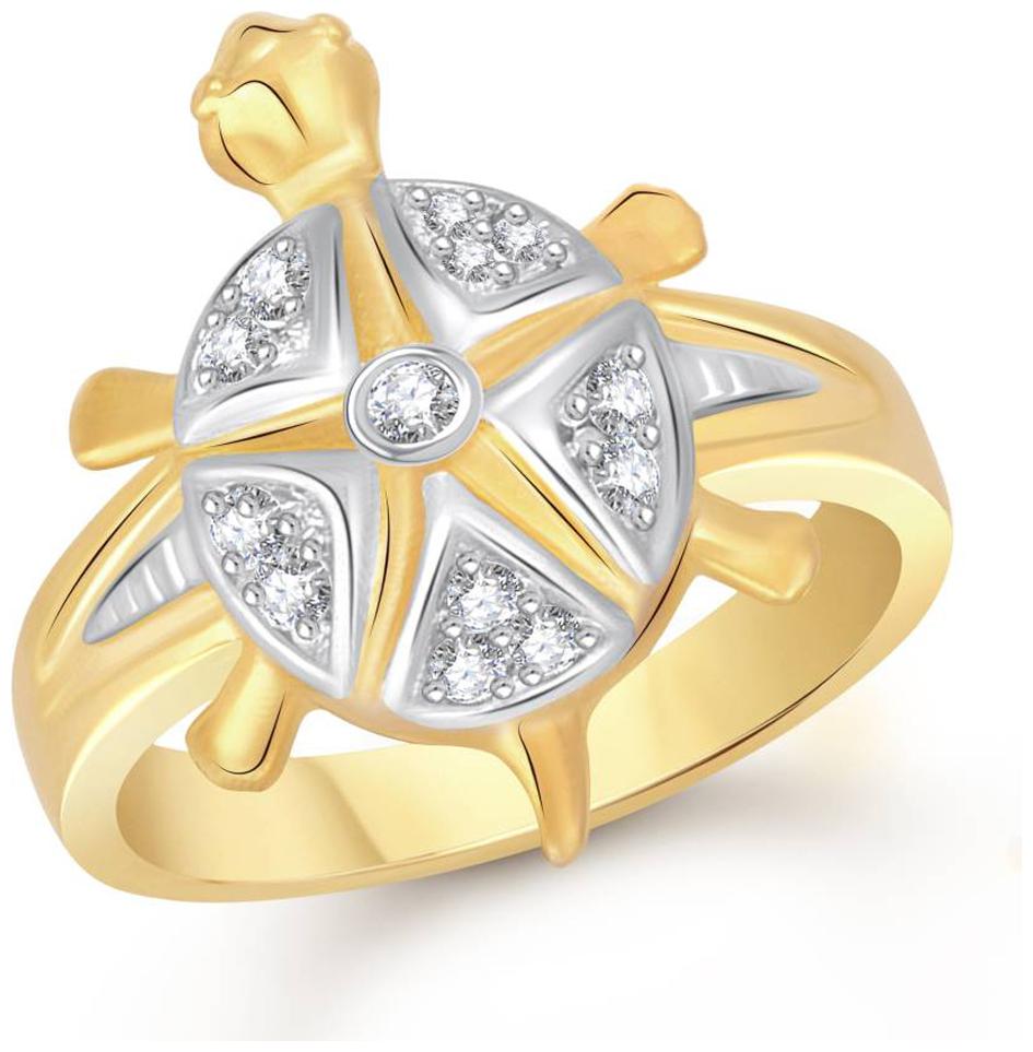 

NETRA CREATION Money Tortoise Gold Plated Alloy Brass Cubic Zirconia Finger Ring for Women and Men NFR510G