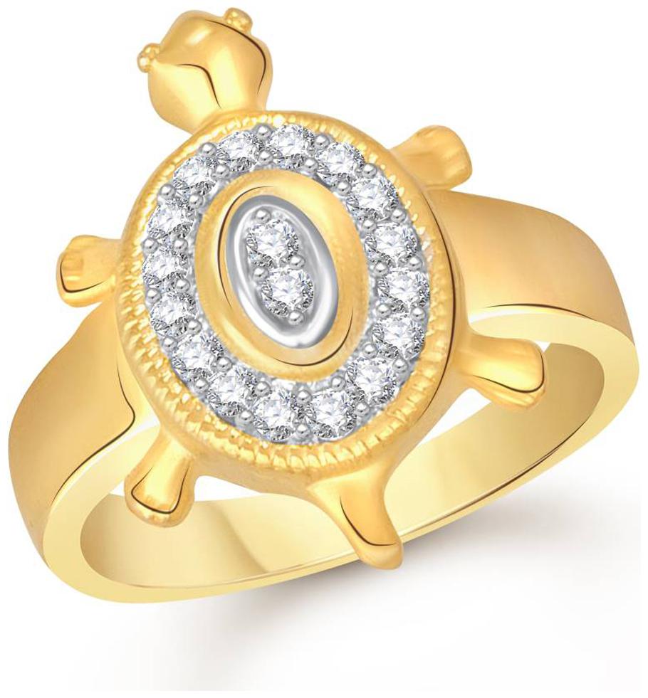 

NETRA CREATION Attractive Tortoise Gold Plated Alloy Brass Cubic Zirconia Finger Ring for Women and Men NFR507G