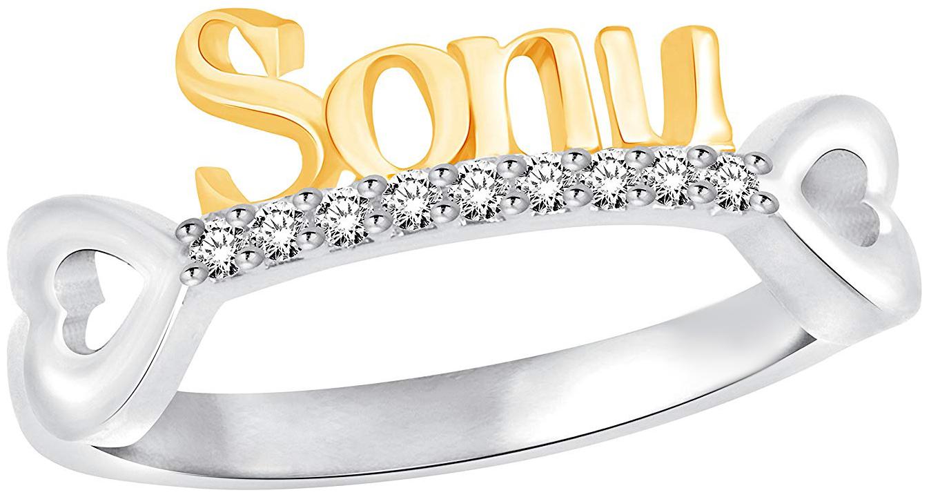 

NETRA CREATION SONU Rhodium Plated Alloy Brass Cubic Zirconia Finger Ring for Women NFR434R