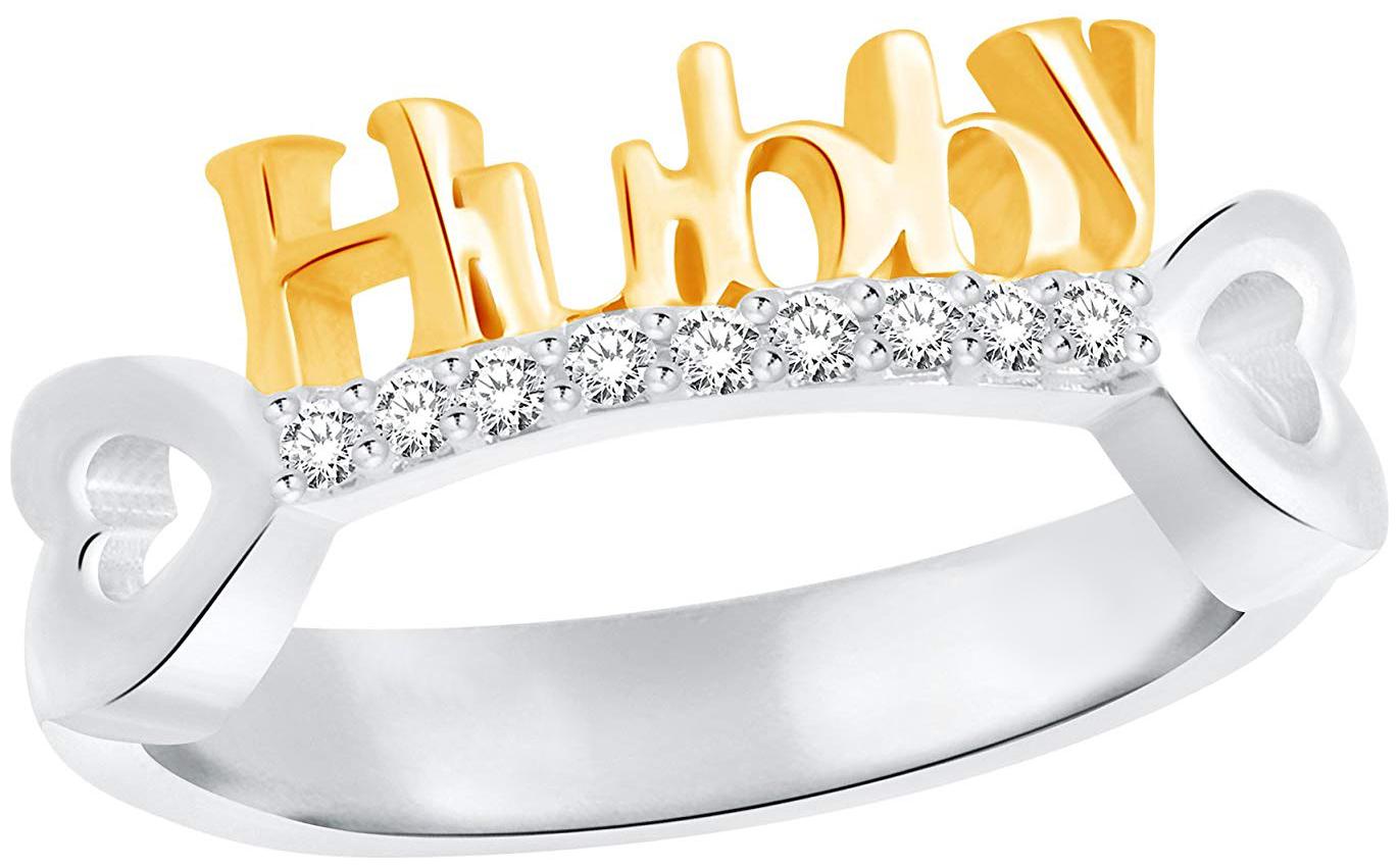 

NETRA CREATION HUBBY Rhodium Plated Alloy Brass Cubic Zirconia Finger Ring for Women NFR433R