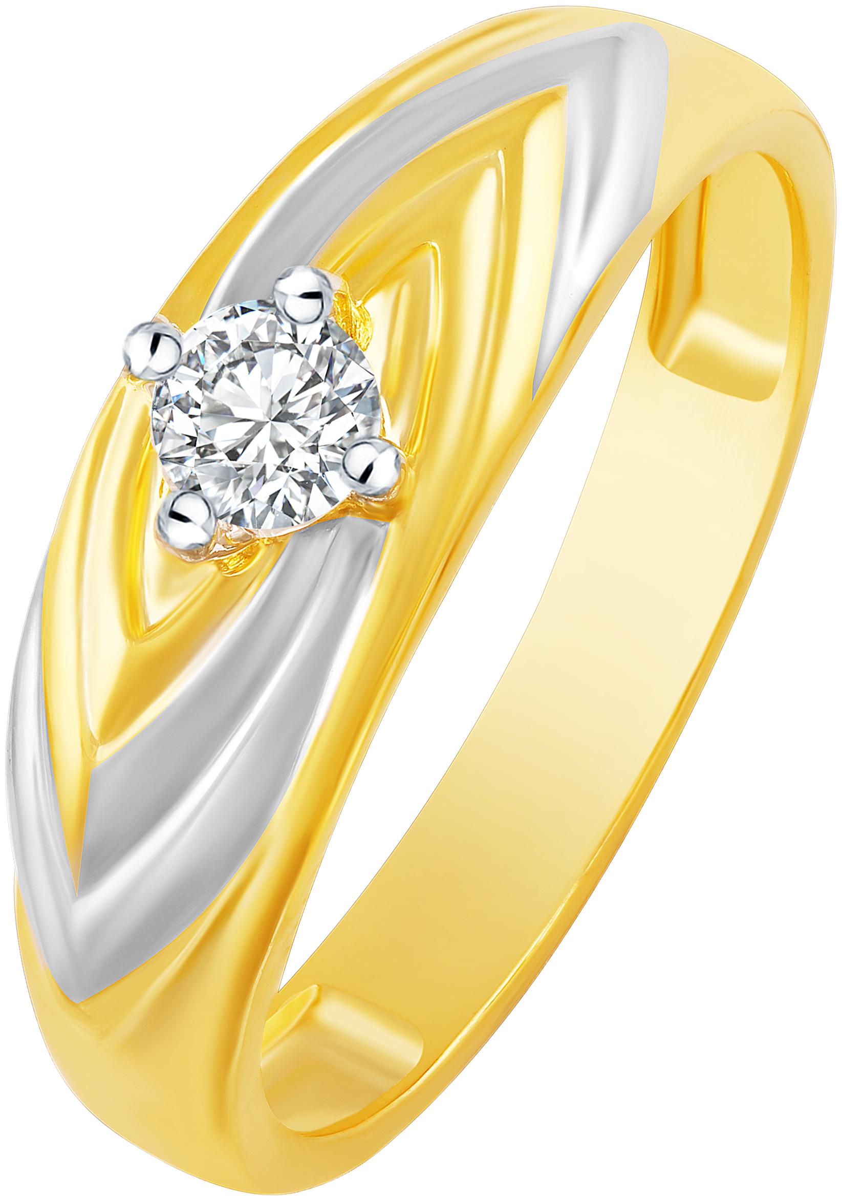 

NETRA CREATION Simple Single Solitaire Gold Plated Alloy Barss Cubic Zirconia Finger Ring for Women NFR450G