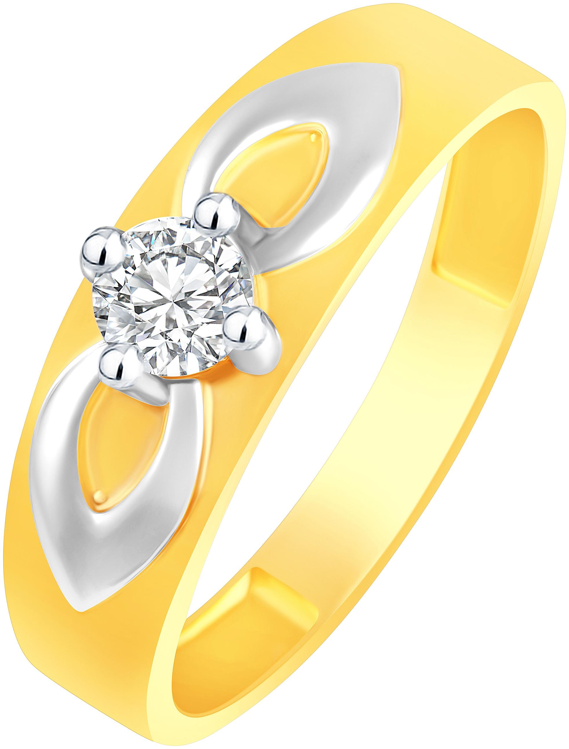 

NETRA CREATION Glittering Solitaire Gold Plated Alloy Barss Cubic Zirconia Finger Ring for Women NFR452G