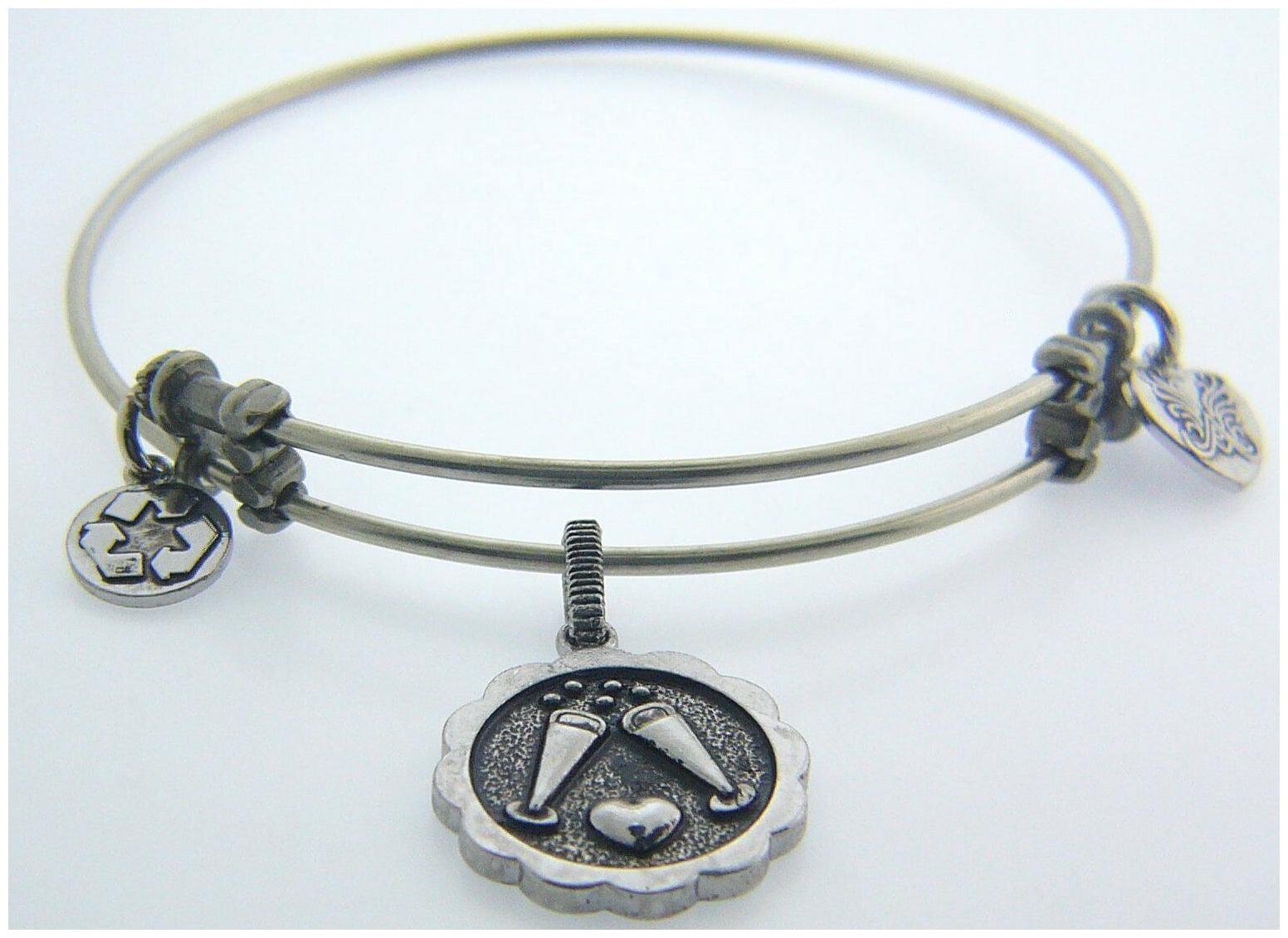

NEW ANGELICA CHEERS CHARM BANGLE WITH SILVER FINISH WGEL1002