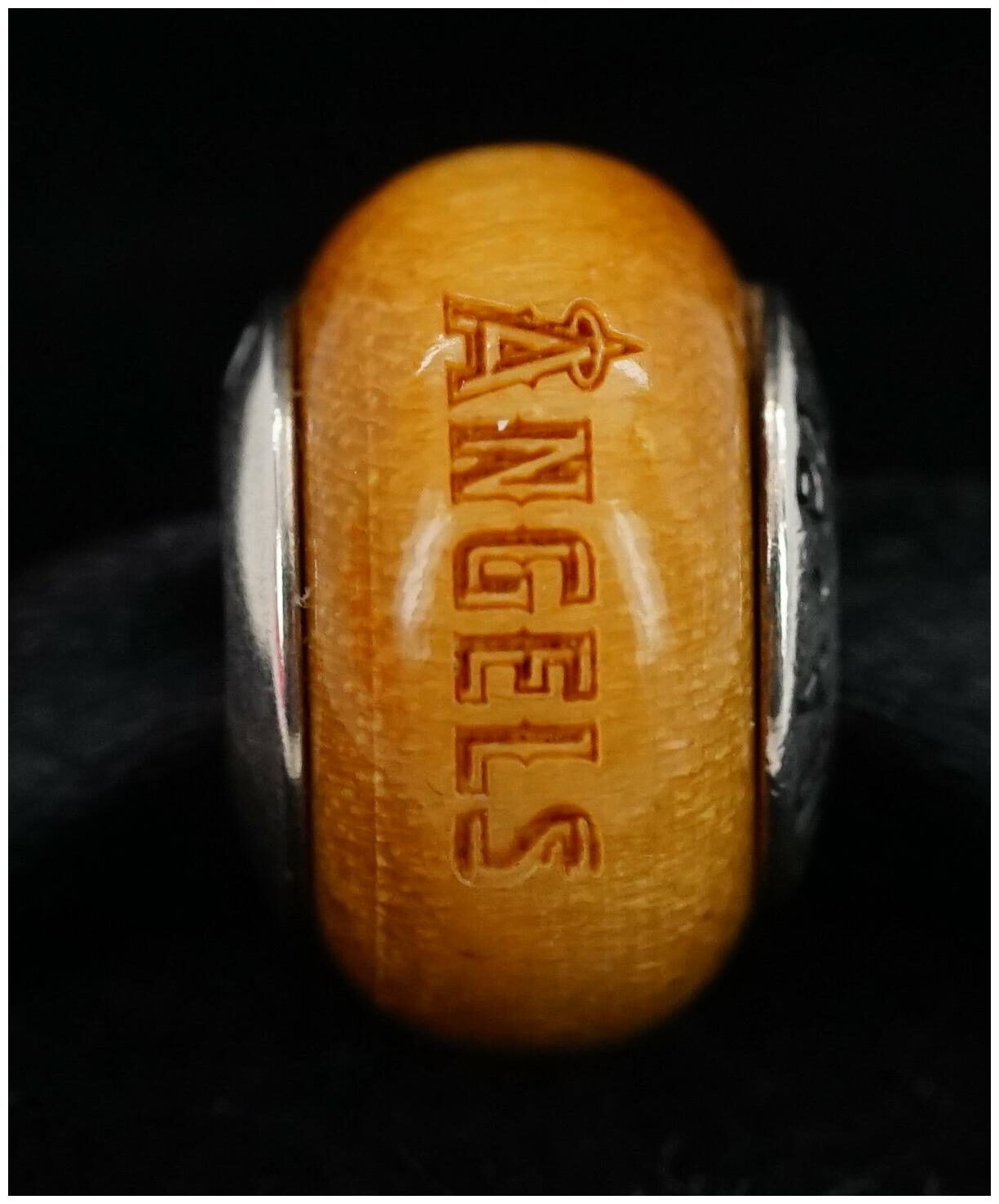 

NEW Authentic Pandora Los Angeles Angels Wood Murano Bead Charm USB790705-G013