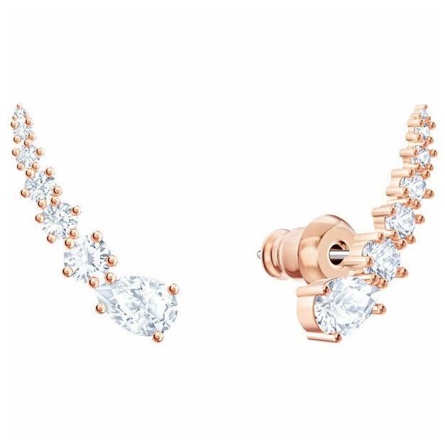 

New authentic Swarovski rose gold tone stud earrings crystals 5486352