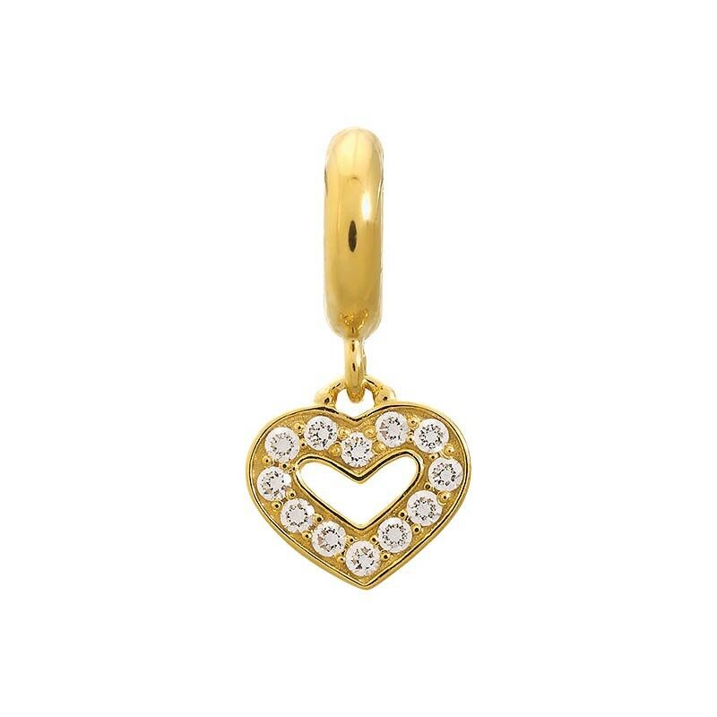 

New Authentic Endless J Lo Dreamy Heart Drop Silver Yellow Gold Pltd Charm 1891