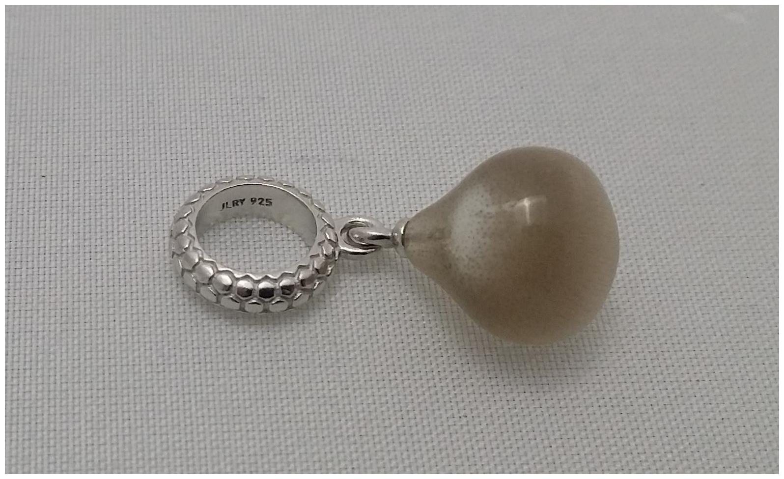 

New Authentic Endless Sterling Silver 925 Charm Beige Snake Eye J Lopez 1302-4