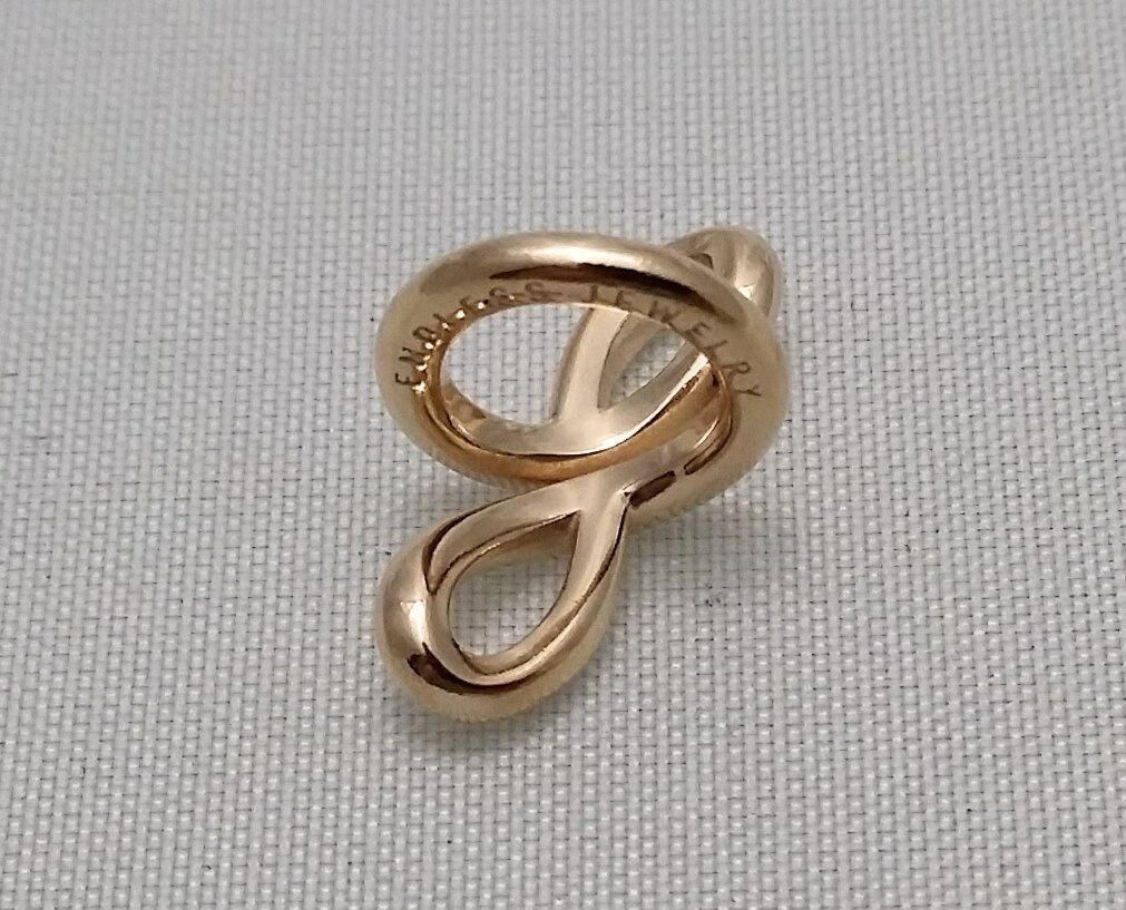 

New Authentic Endless Infinity Sterling Silver Rose Gold Plated Charm 61154