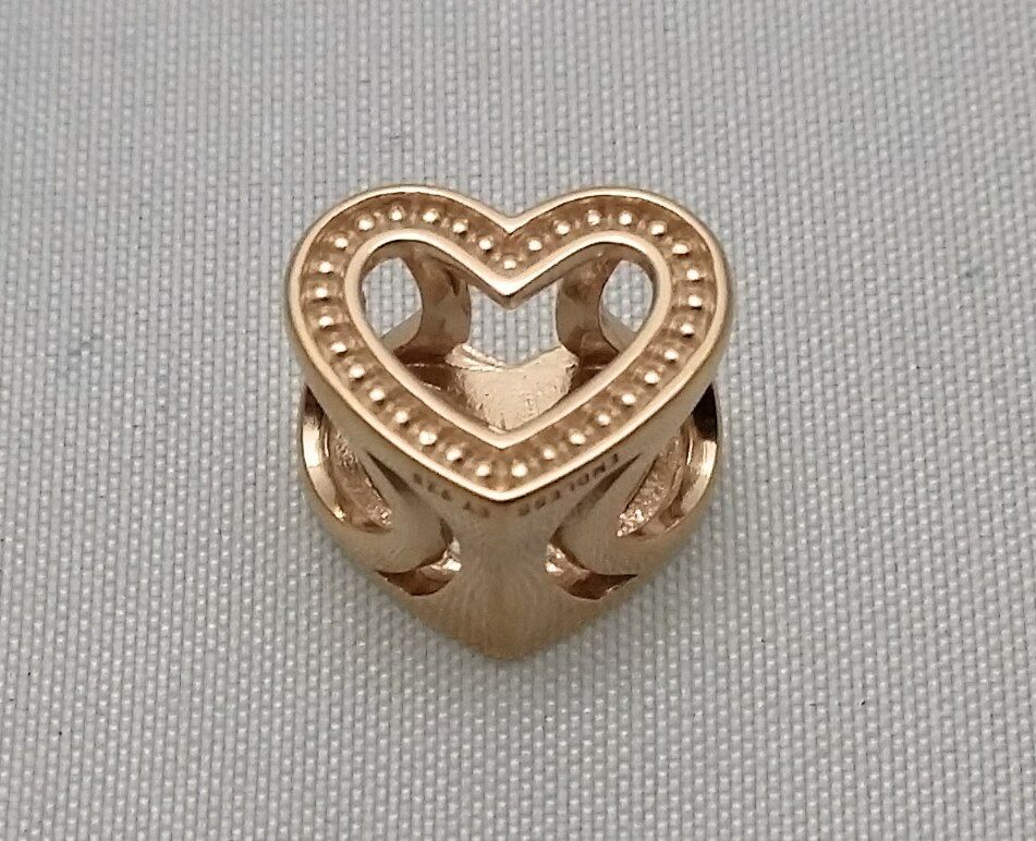 

New Authentic Endless Heart Love Silver 925 Rose Gold Plated Charm 61301