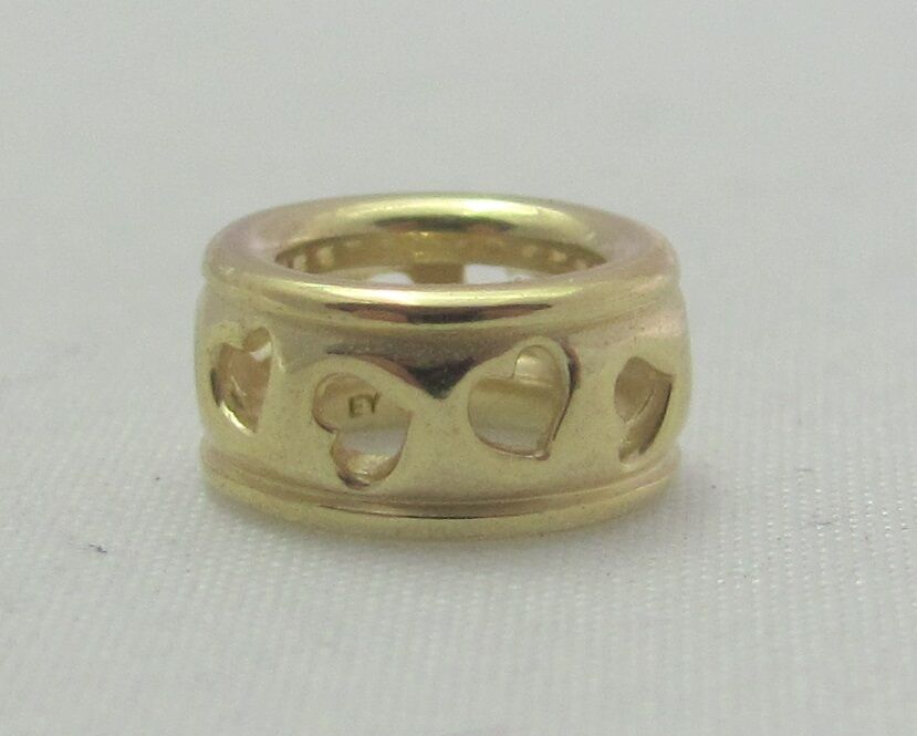 

New Authentic Endless Heart Sterling Silver 925 Yellow Gold Plated Charm 51202