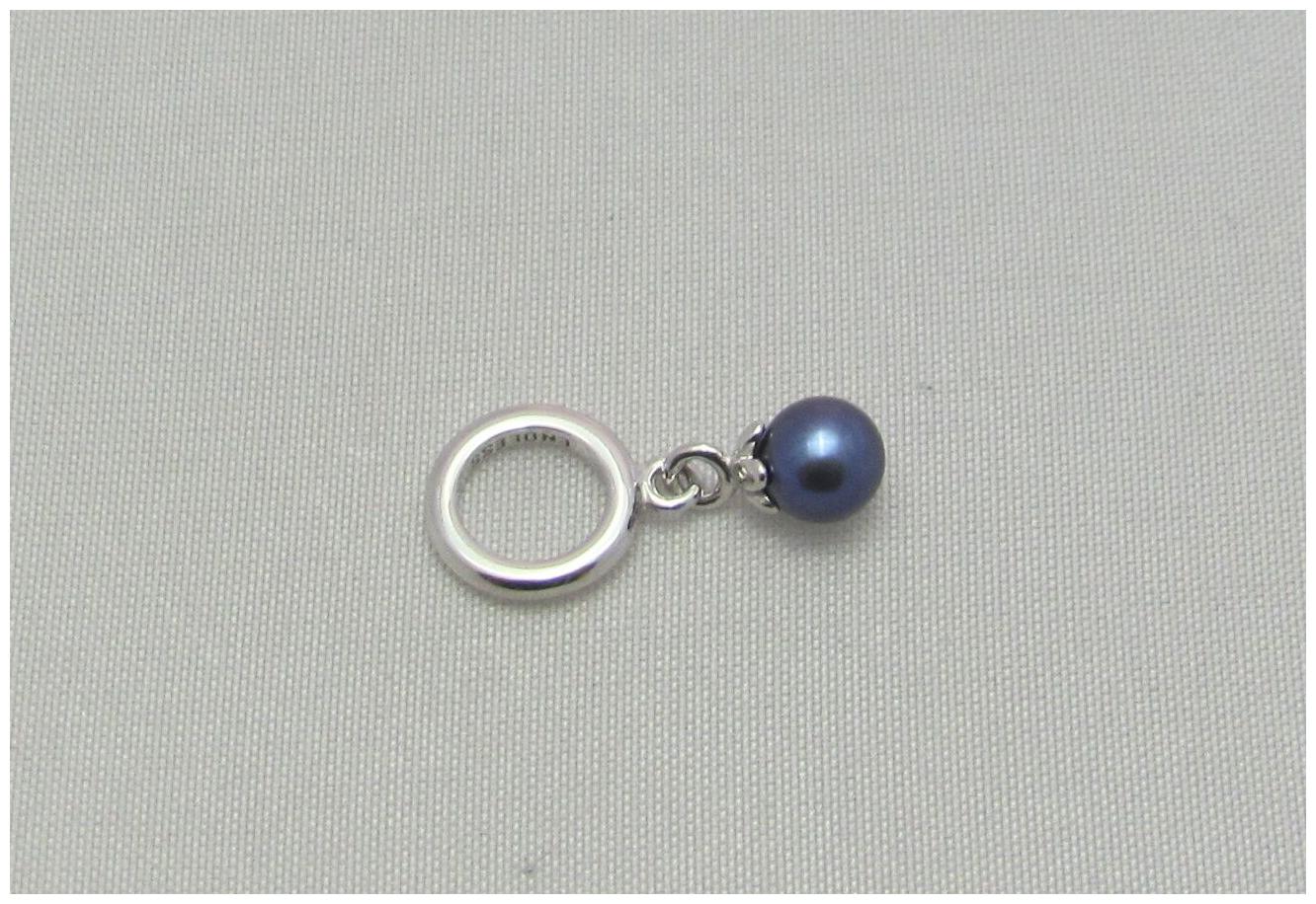 

New Authentic Endless Black Pearl Ball Drop Sterling Silver 925 Charm 43271-2