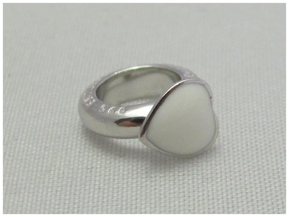 

New Authentic Endless White Enamel Heart Sterling Silver 925 Charm 41200-1