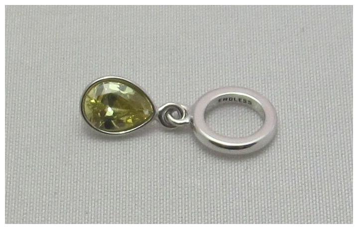 

New Authentic Endless Peridot Cz Green Drop Sterling Silver 925 Charm 43272-4
