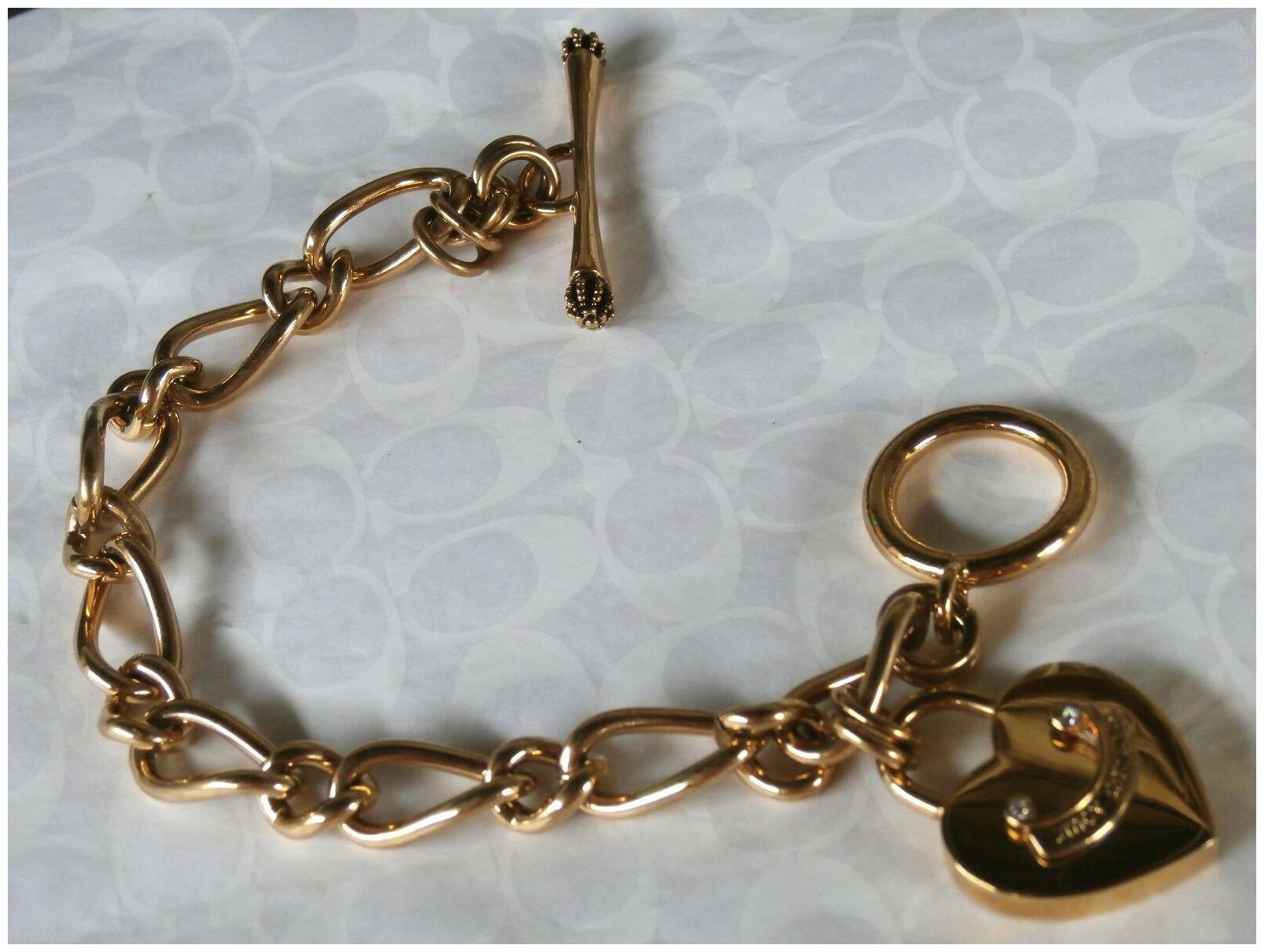 

NEW AUTHENTIC JUICY COUTURE VERY RARE WITH HEART GOLD STARTER BRACELET RETIRED