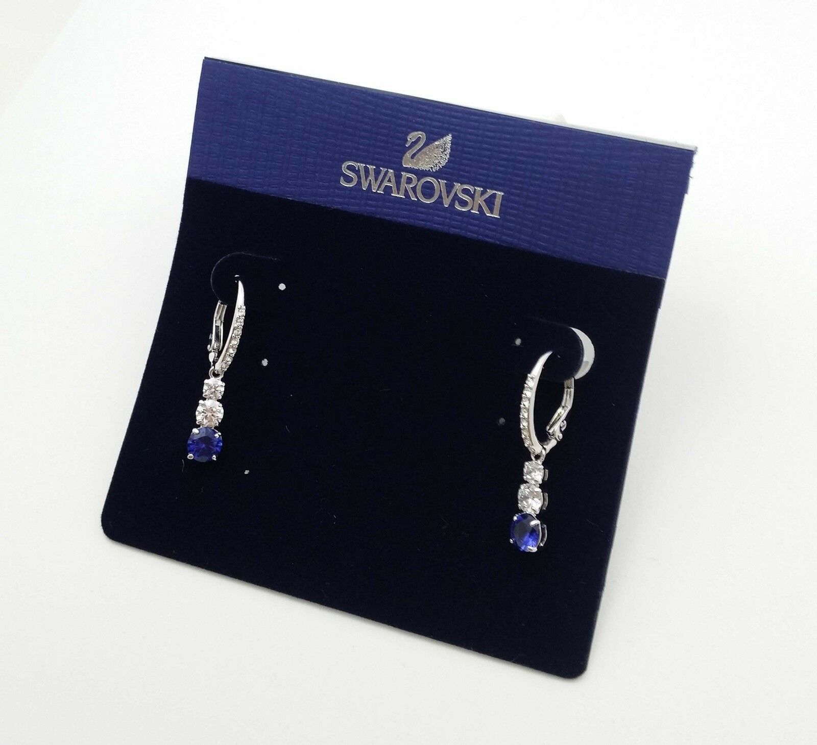 

New authentic Swarovski elegant drop dangle crystal earrings blue 5416154