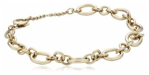 

NEW FOSSIL GOLD TONE STAINLESS STEEL CHAIN LINK BRACELET JF00742710