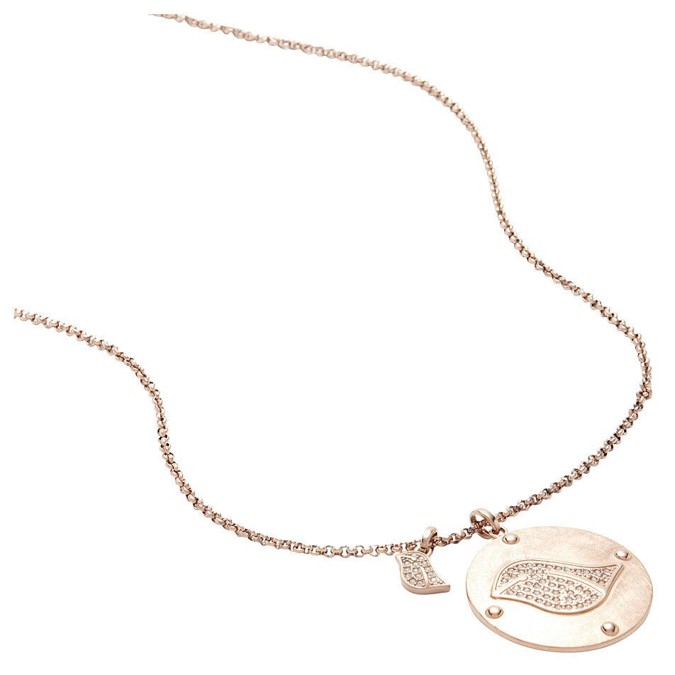 

NEW-FOSSIL ROSE GOLD TONE BIRDS CRYSTAL PAVE MULTI-PENDANT NECKLACE-JA87998040