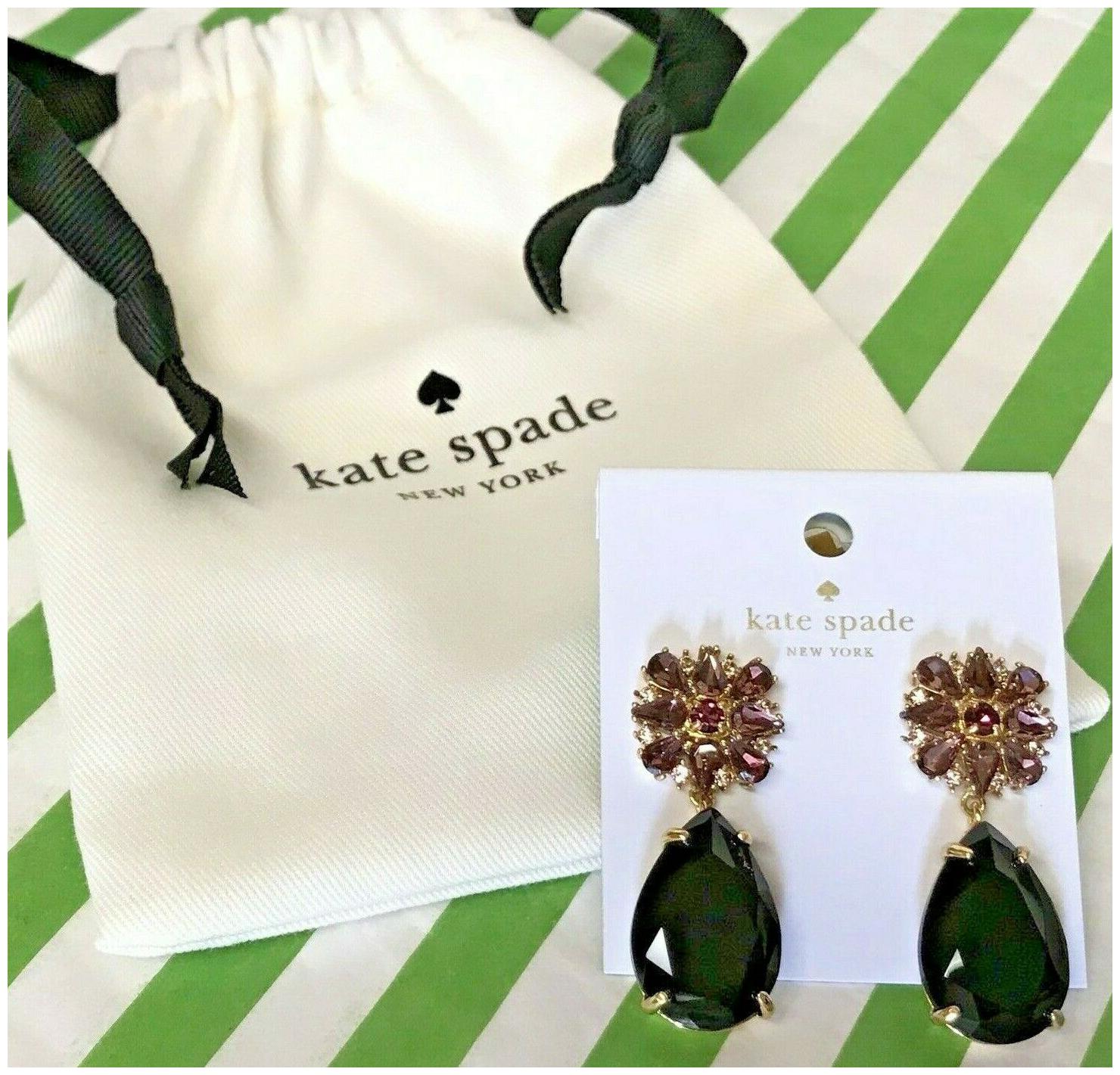 

STUNNING New Kate Spade Trellis Blooms Purple Chandelier Statement Earrings