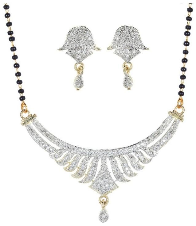 

Newgtbe Best Quality Fancy Mangalsutra With Earring Set