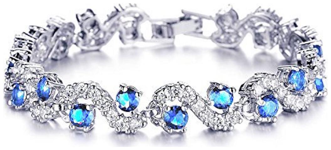 

Nilu s Collection SkyBlue Sterling-Silver Cuff Kadaa for Girls and Women