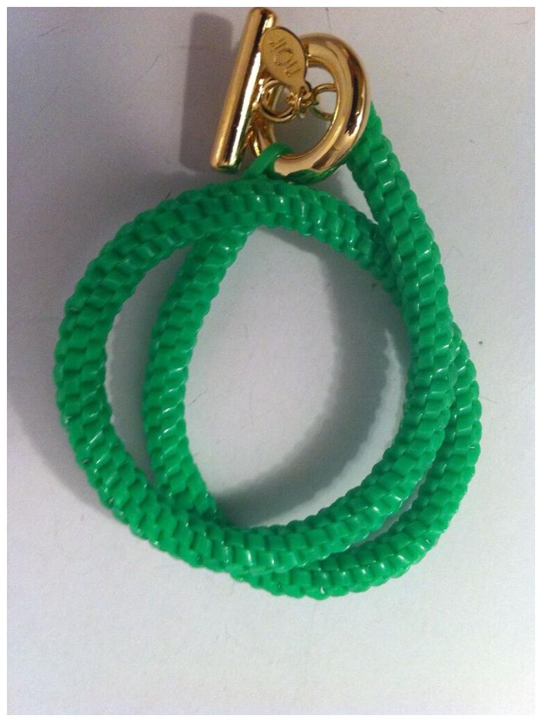 

nOir Jewellery Shaka Wrap Around Bright Green Bracelet