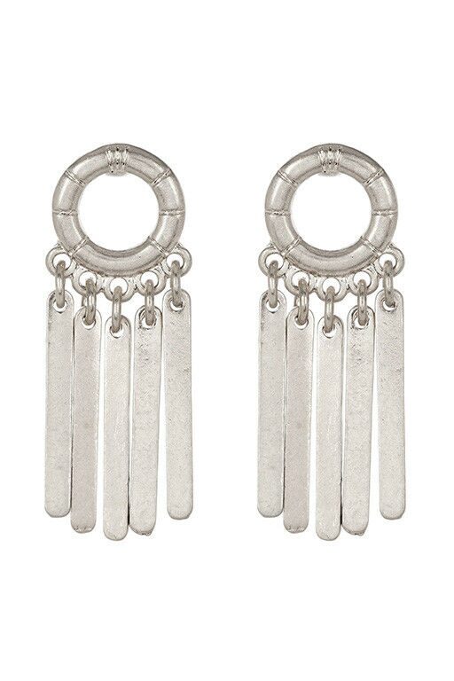 

Nordstrom Melrose and Market Dream Catcher Silver Circle Dangle Earrings NWT 45