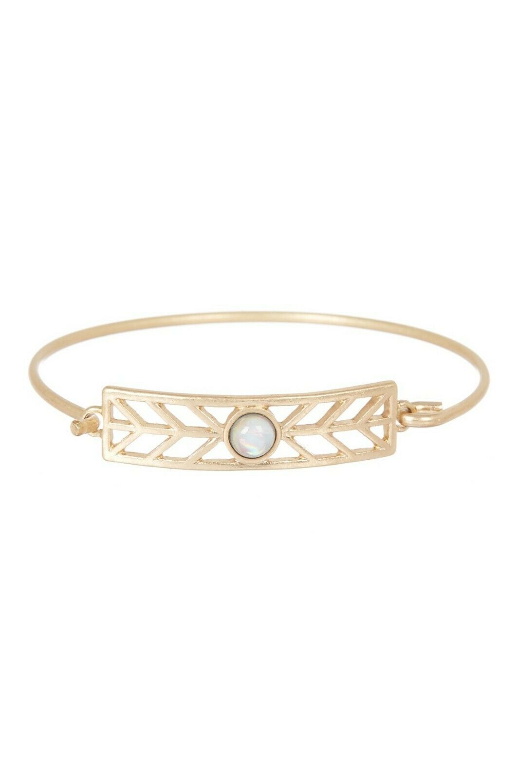 

Nordstrom Melrose and Market Openwork Hook Cuff Bracelet NWT 50 Gold Opal