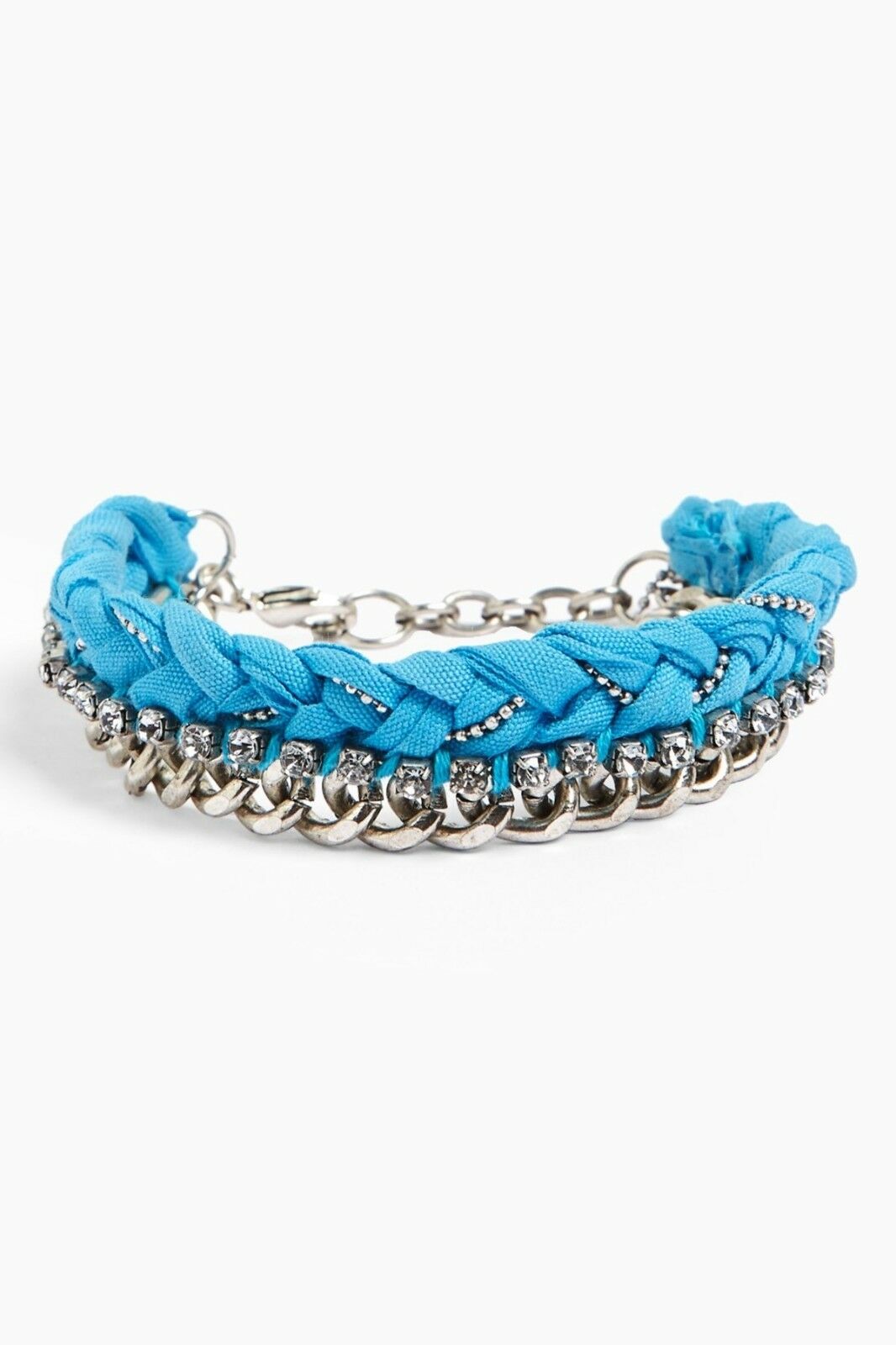 

NORDSTROM MISSING PIECE Crystal Fabric Bracelet Item 448786 BLUE NWT 42