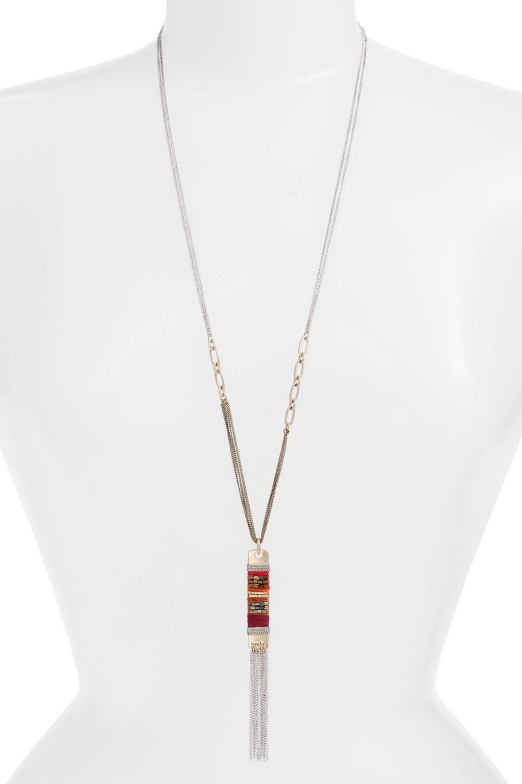 

Nordstrom Treasure Bond Wrapped Tassel Pendant Necklace NWT 59 Red