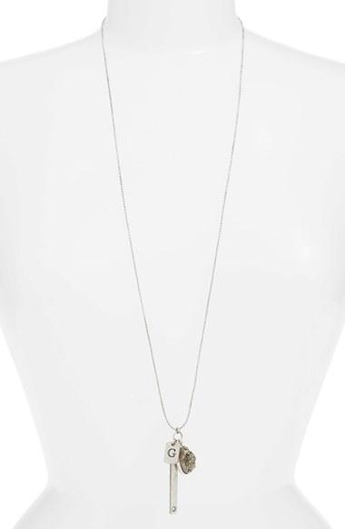 

Nordstrom Treasure and Bond Metallic Druzy Initial Cluster Pendant W Necklace 38