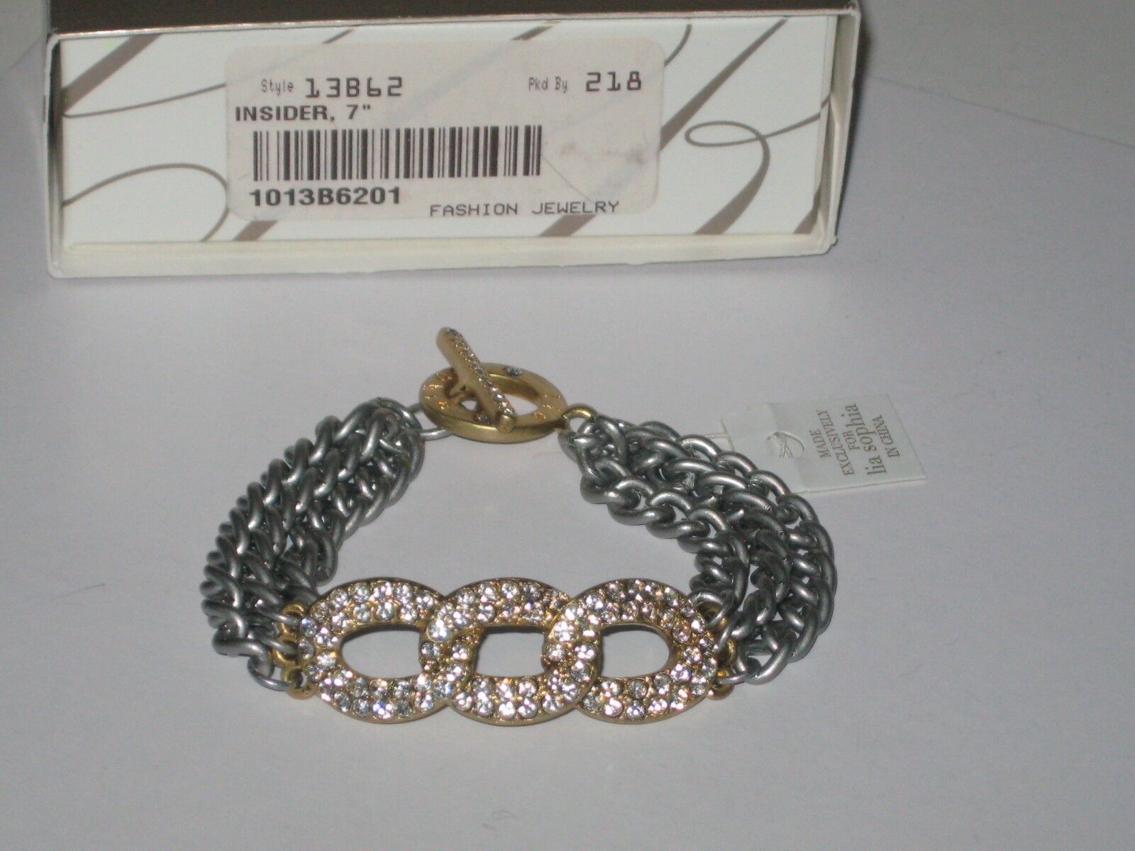 

NWT W BOX Lia Sophia KIAM COLLECTION INSIDER BRACELET -LOTS OF SPARKLE-RV 118