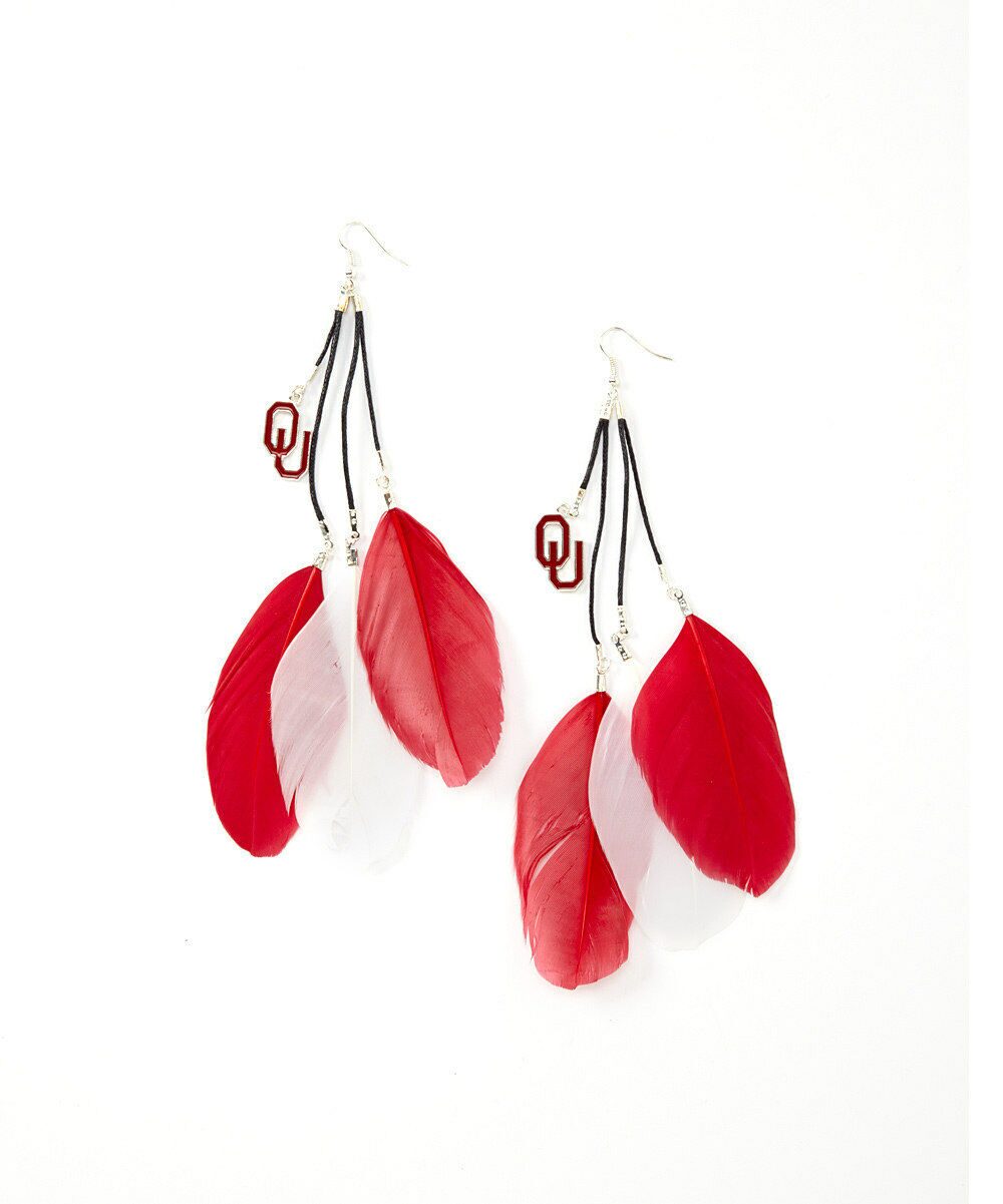 

Oklahoma Sooners Feather Earrings