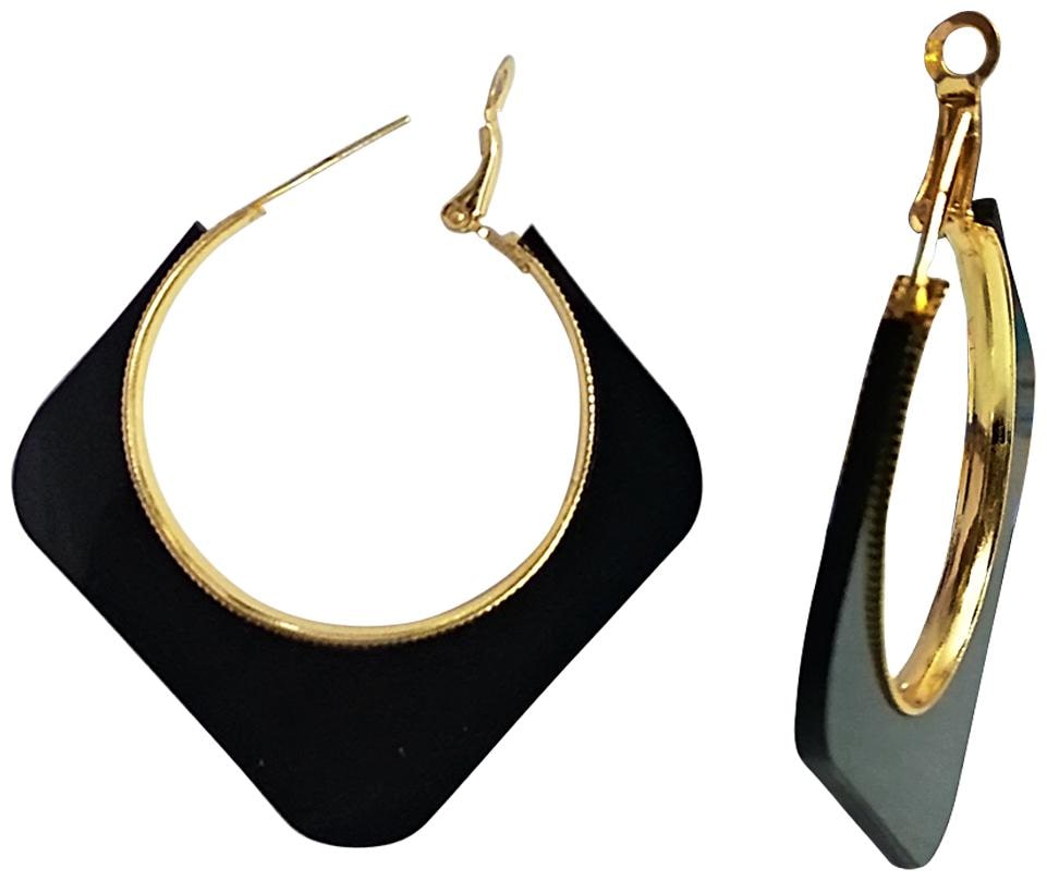 

Omaya Black Alloy Hoop Earring Alloy Hoop Earring Women Girls