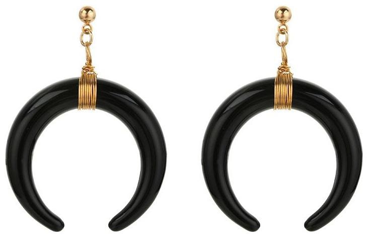 

OOMPH Black Ivory Red Indian Tribal Drop Earring Tazara Tribal Collection